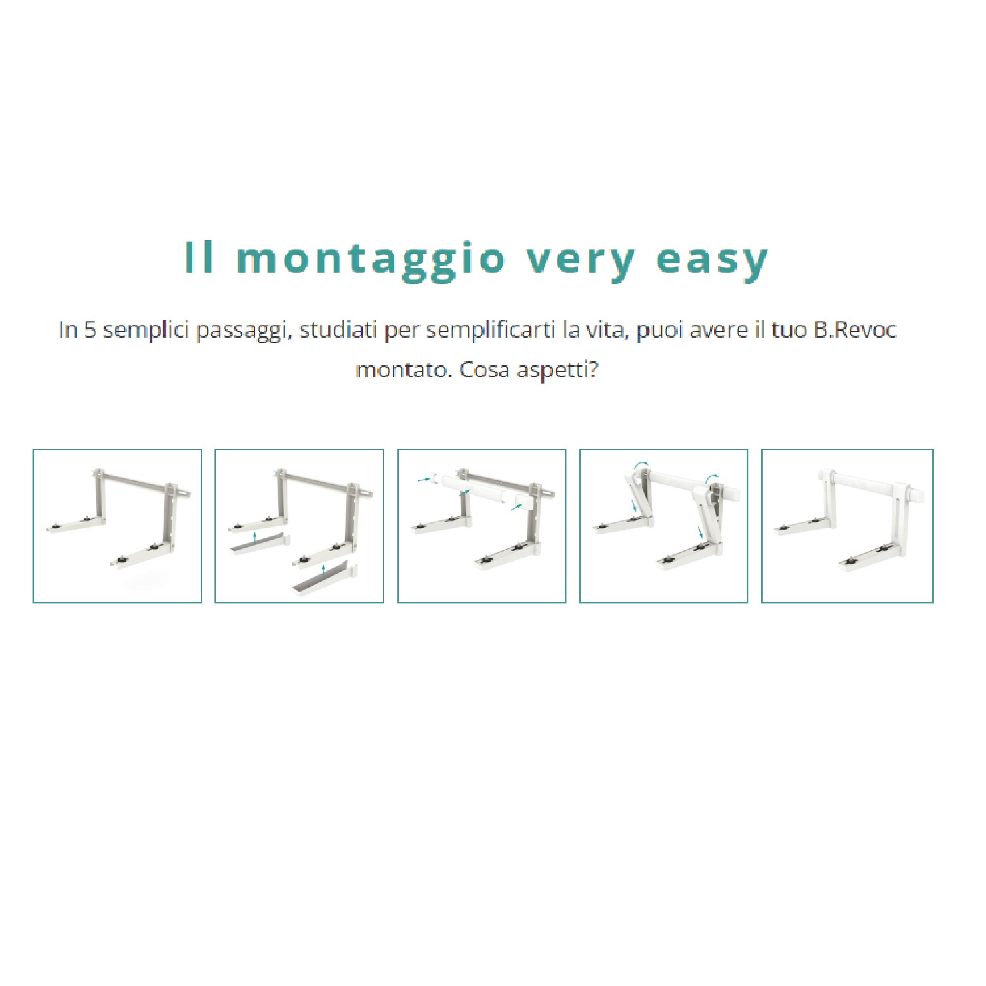 Staffa a muro 2Emmeclima B-Revoc BRS-210 + cover protettiva per climatizzatori 9000 e 12000 btu