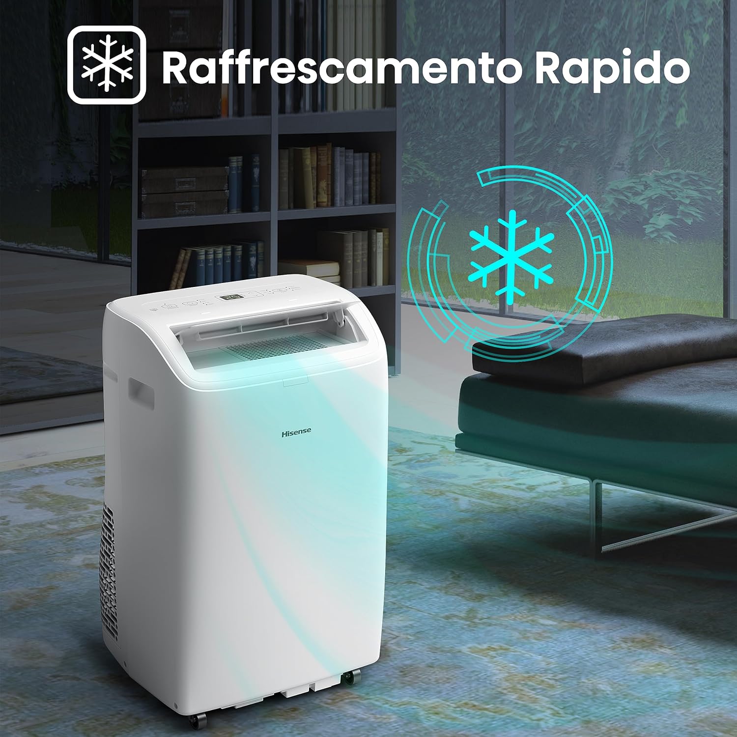Climatizzatore portatile Hisense APH09QC 9000 btu Wi-Fi Pompa Calore