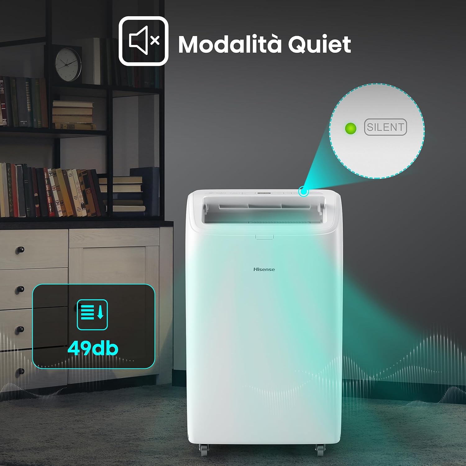 Climatizzatore portatile Hisense APH09QC 9000 btu Wi-Fi Pompa Calore