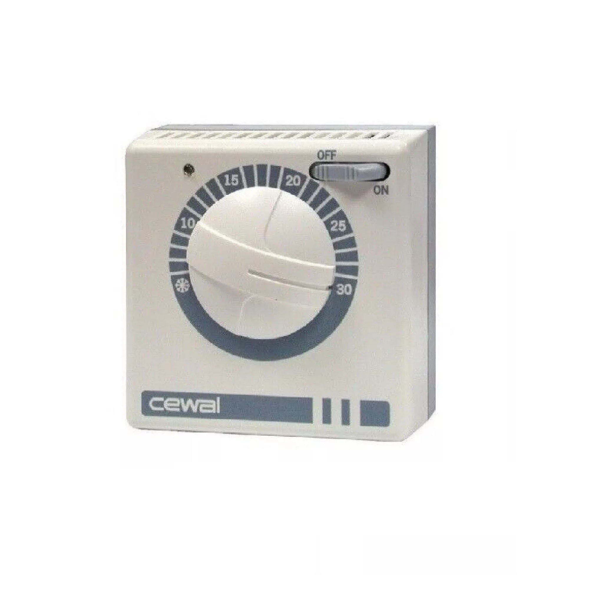 Termostato ambiente elettromeccanico Cewal RQ 30 cod. 91934930 con spia e ON/OFF