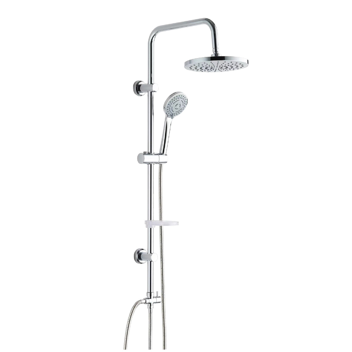 Colonna Doccia Tonda Damast Nature 18185 in ABS cromo 950 mm 3 getti