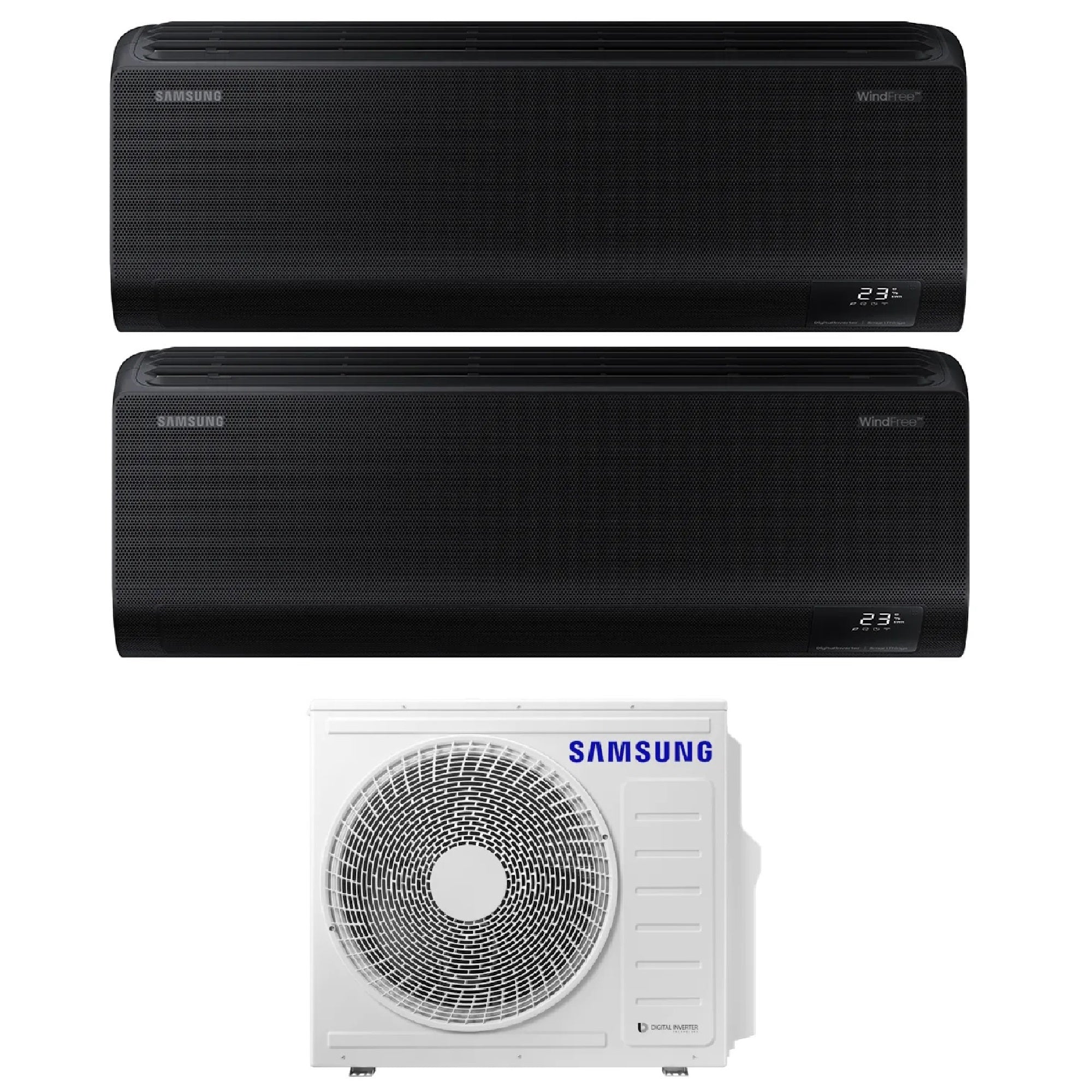 Climatizzatore Samsung Windfree Black Dual Split 12000+12000 btu Wi-Fi AJ068TXJ3KG/EU