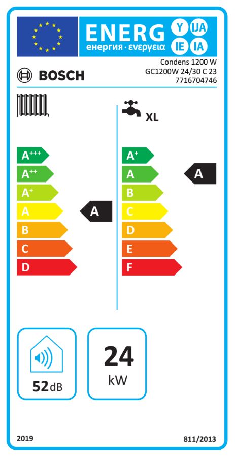 Caldaia a condensazione 30 kw Bosch Condens GC1200W 24/30 C