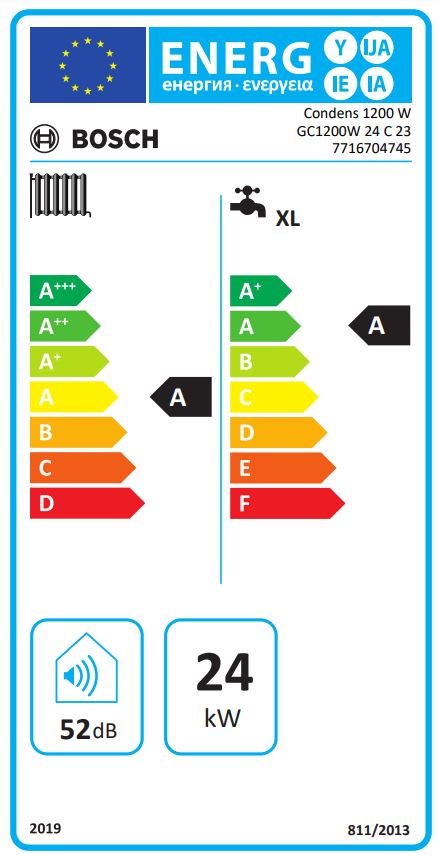 Caldaia a condensazione 24 kw Bosch Condens GC1200W 24 C