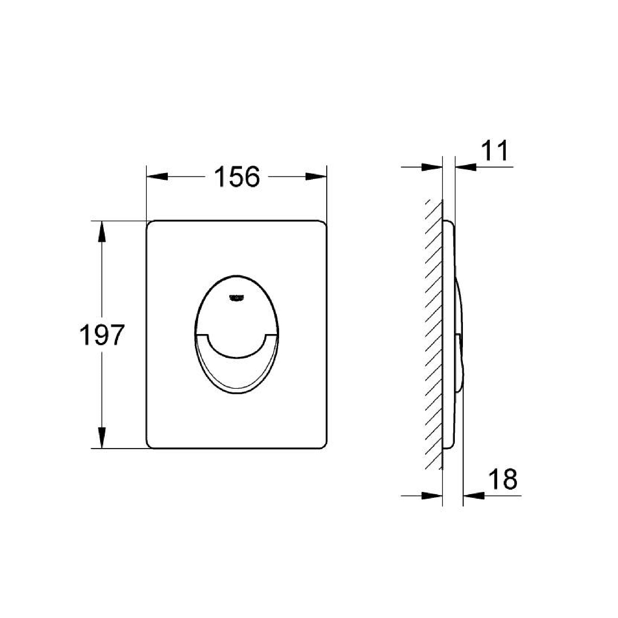 Placca di comando Grohe Skate Air 38505SH0 bianca
