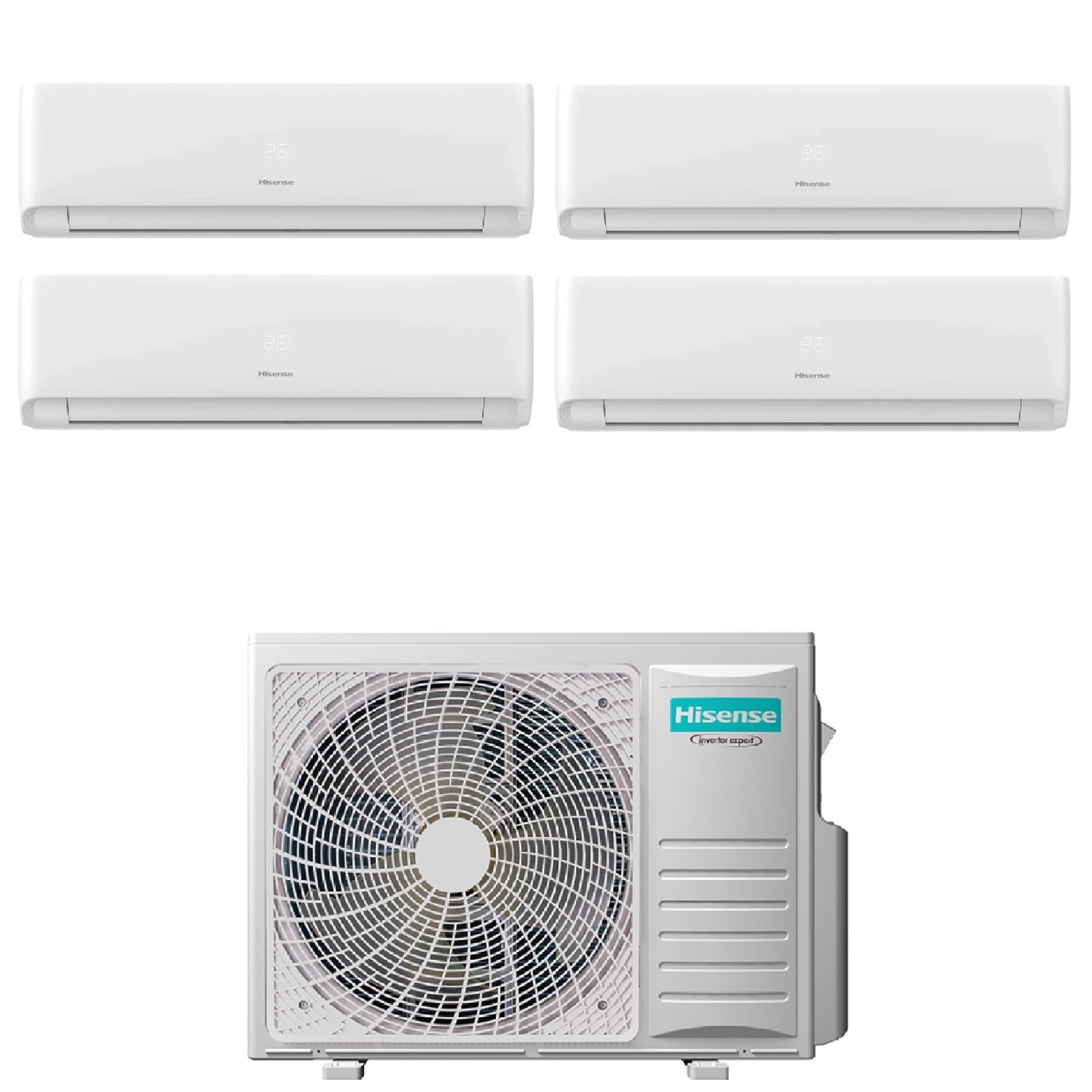 Climatizzatore Hisense Ecosense Quadri Split 9000+9000+9000+9000 btu Wi-Fi 5AMW105U4RQC