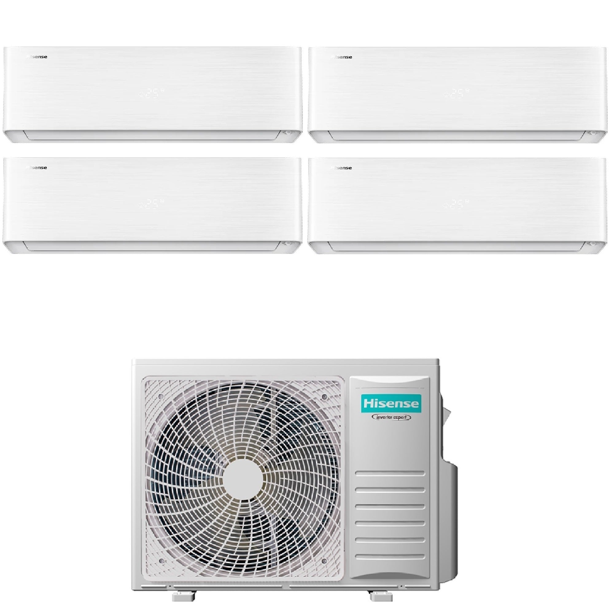 Climatizzatore Hisense Energy Pro X Quadri Split 9000+9000+12000+12000 btu Wi-Fi 5AMW105U4RQC