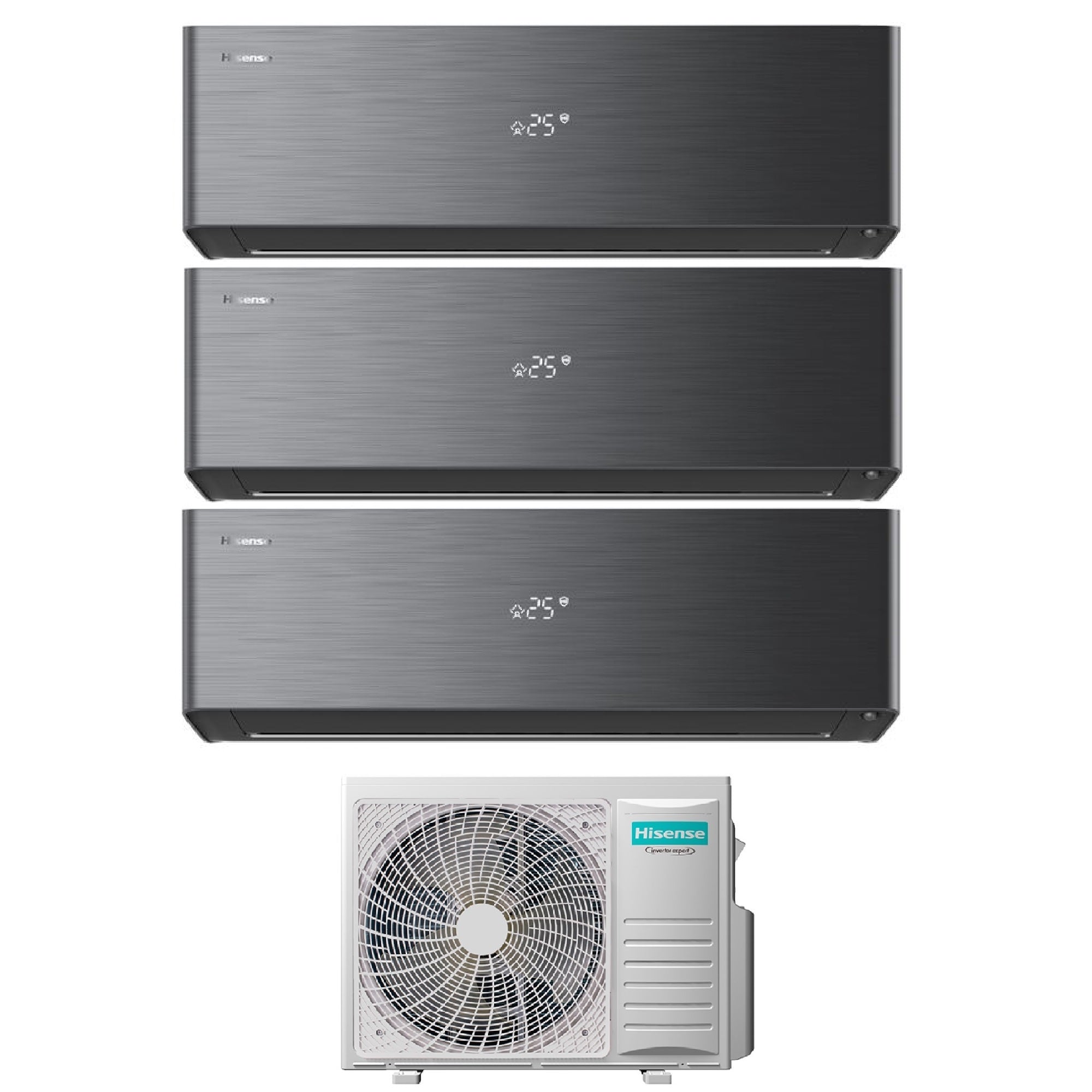 Climatizzatore Hisense Energy Pro X Black Trial Split 9000+9000+12000 btu Wi-Fi 3AMW52U4RJC