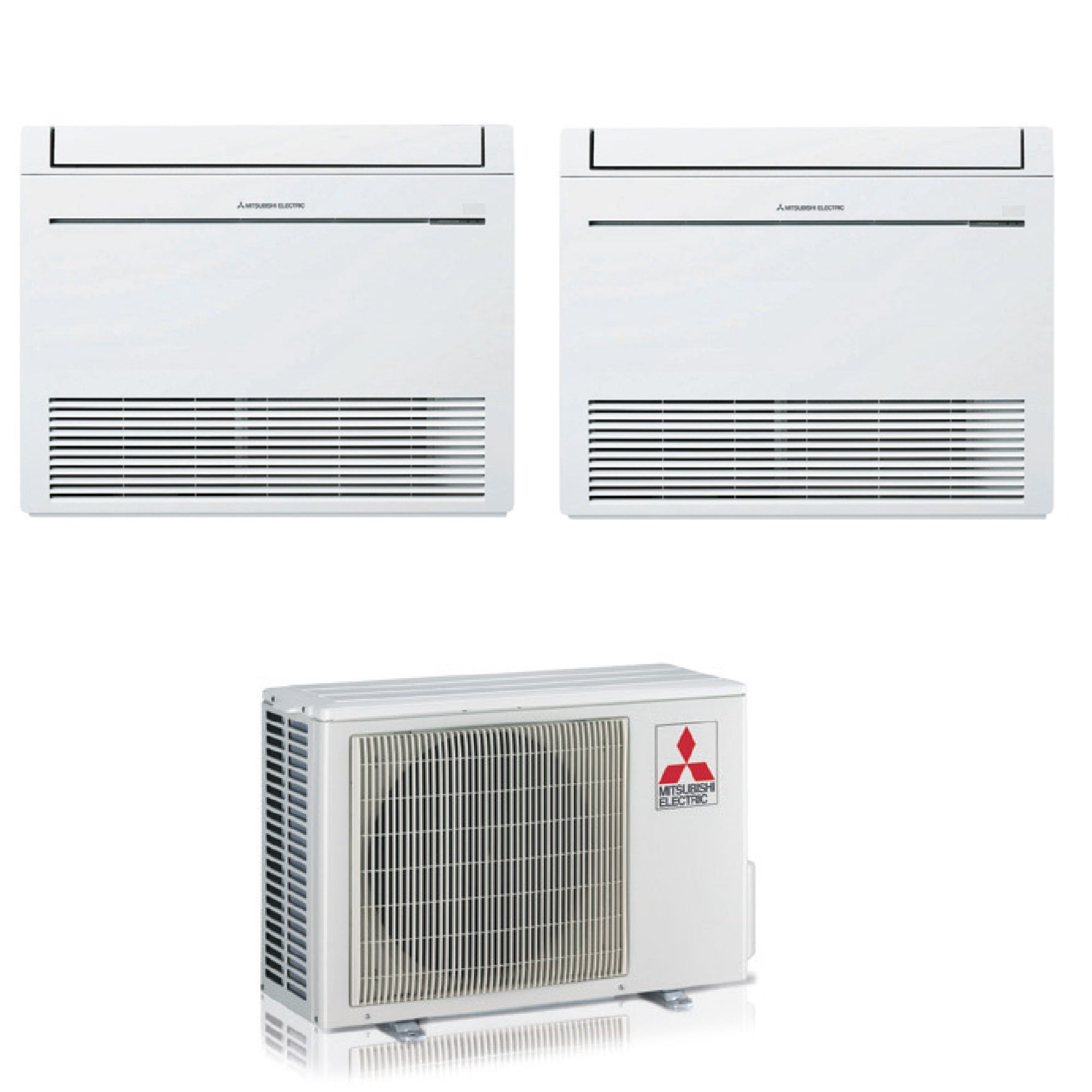 Climatizzatore a pavimento Mitsubishi Console serie MFZ-KT Dual Split 9000+9000 Btu MXZ-2F53VF4