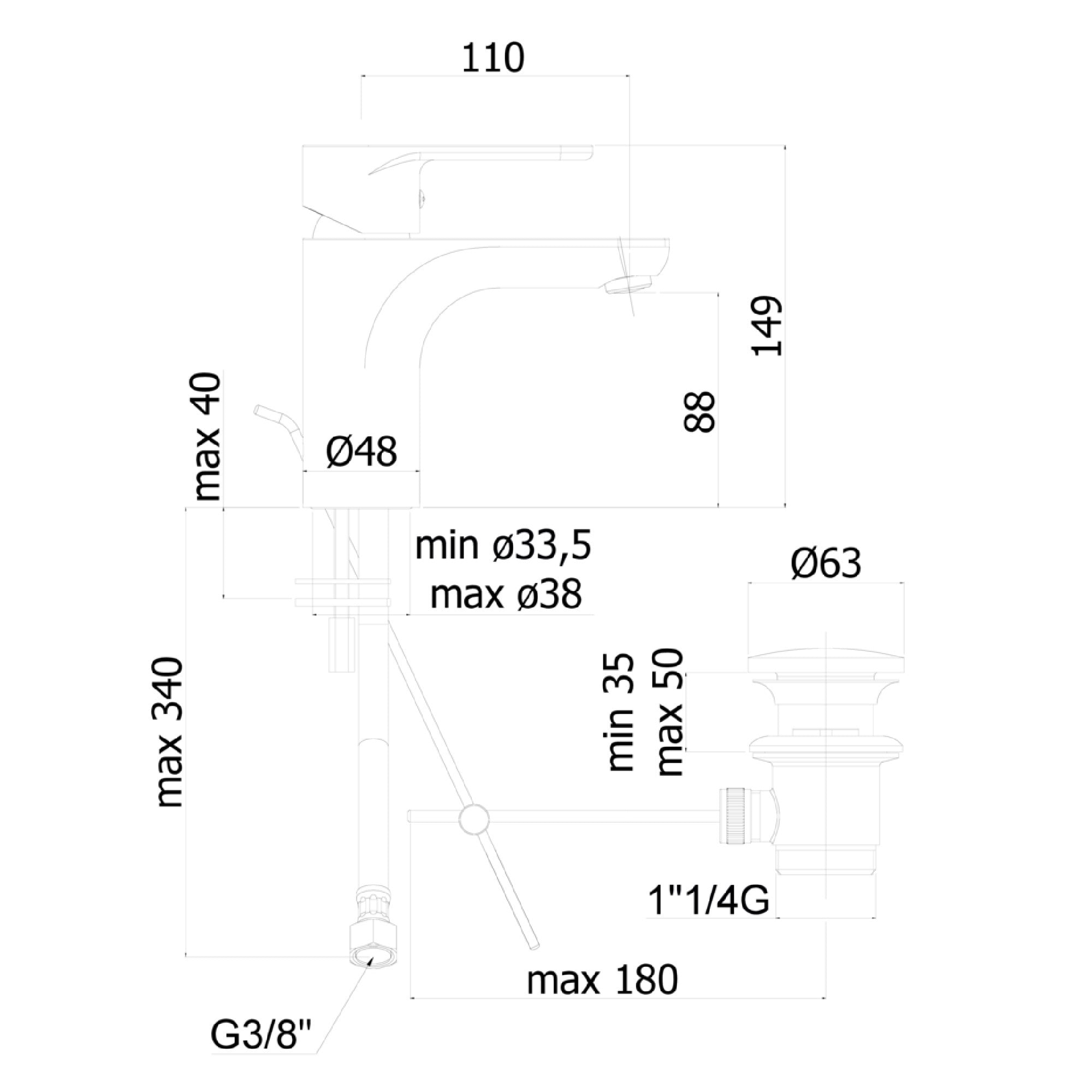Miscelatore Monocomando Paffoni Green GR075CR lavabo cromo