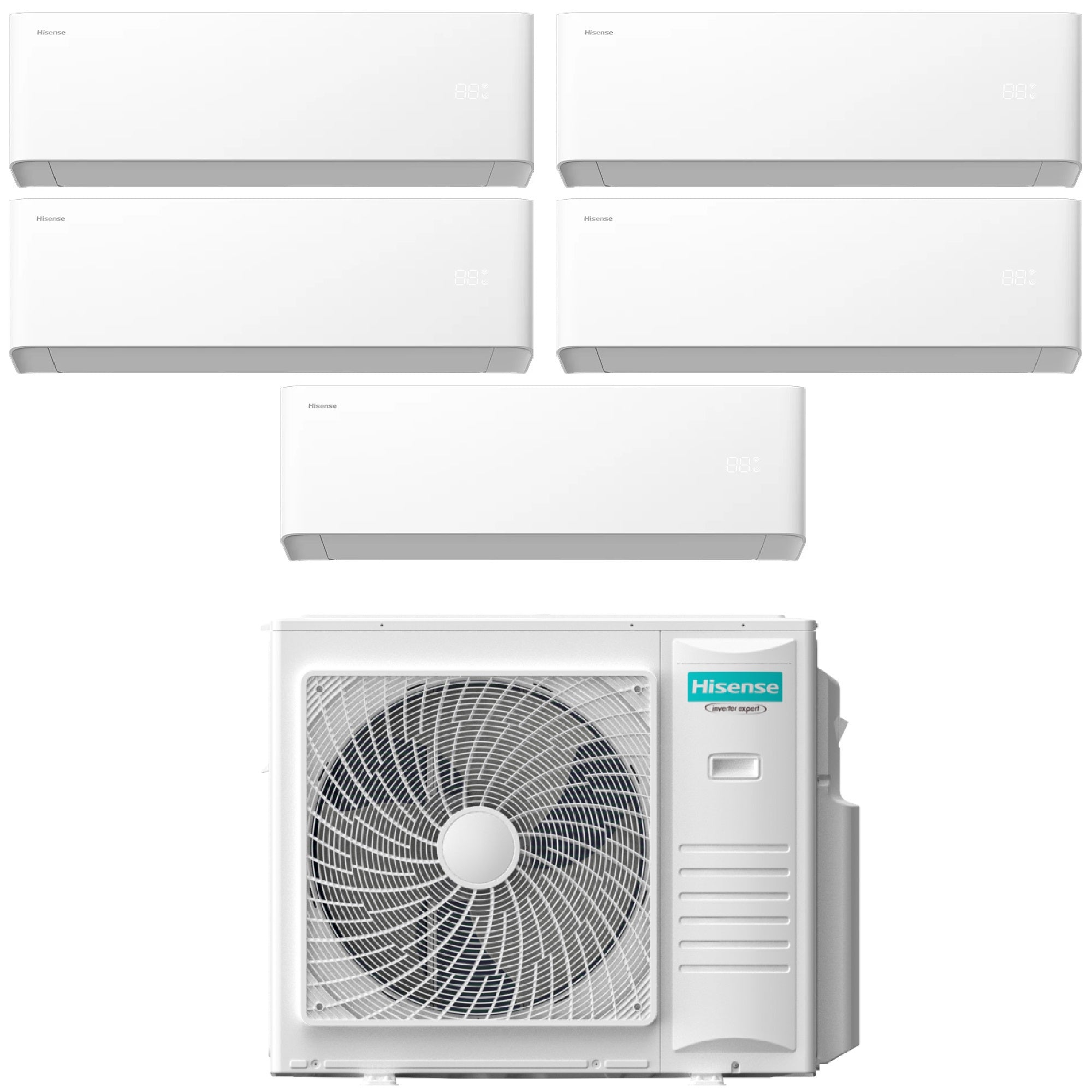 Climatizzatore Hisense UNI HB Penta Split 7000+7000+7000+7000+9000 btu Wi-Fi 5AMW105U4RQC