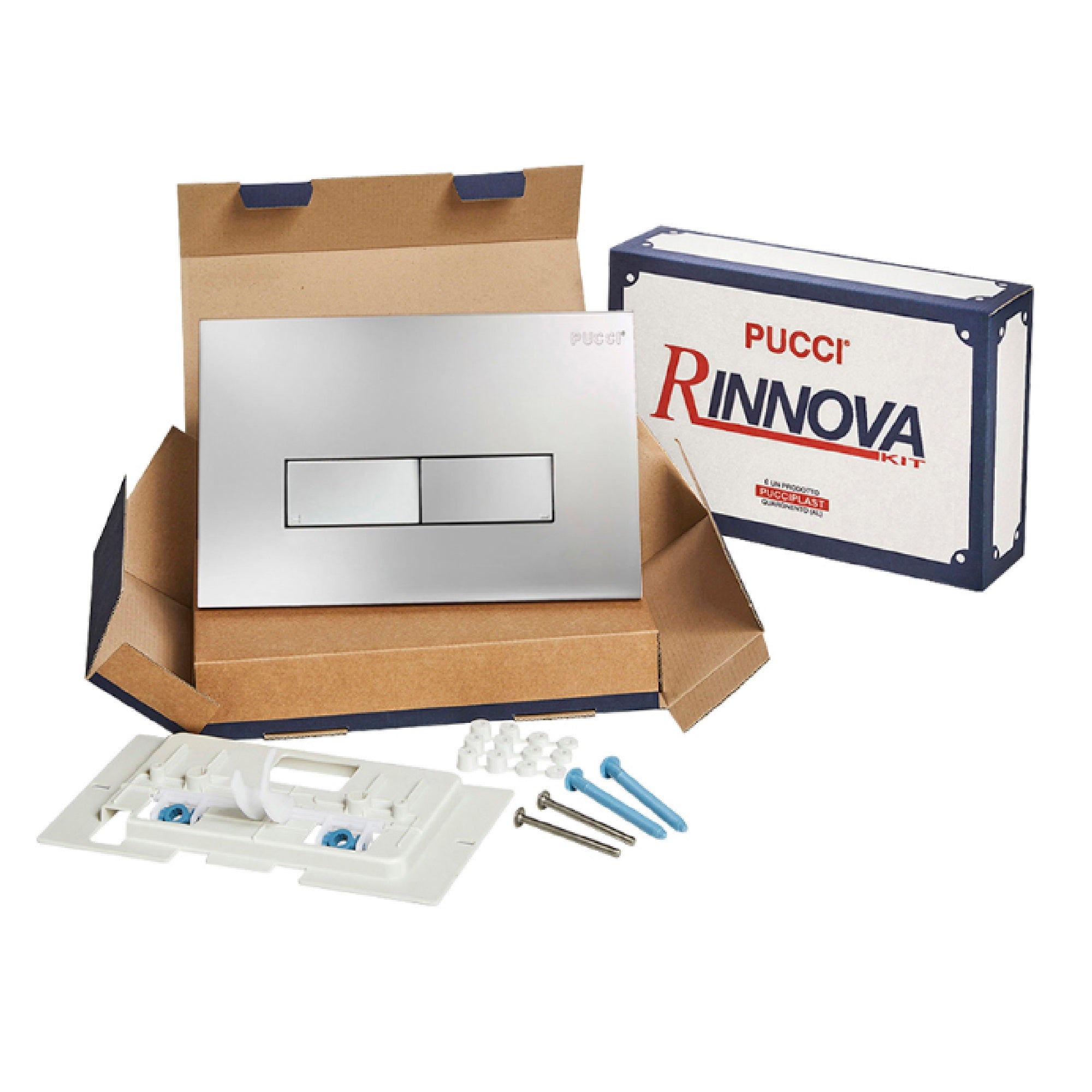 Placca di comando Pucci Eco Kit Rinnova 80179582 28 cm con telaio cromata