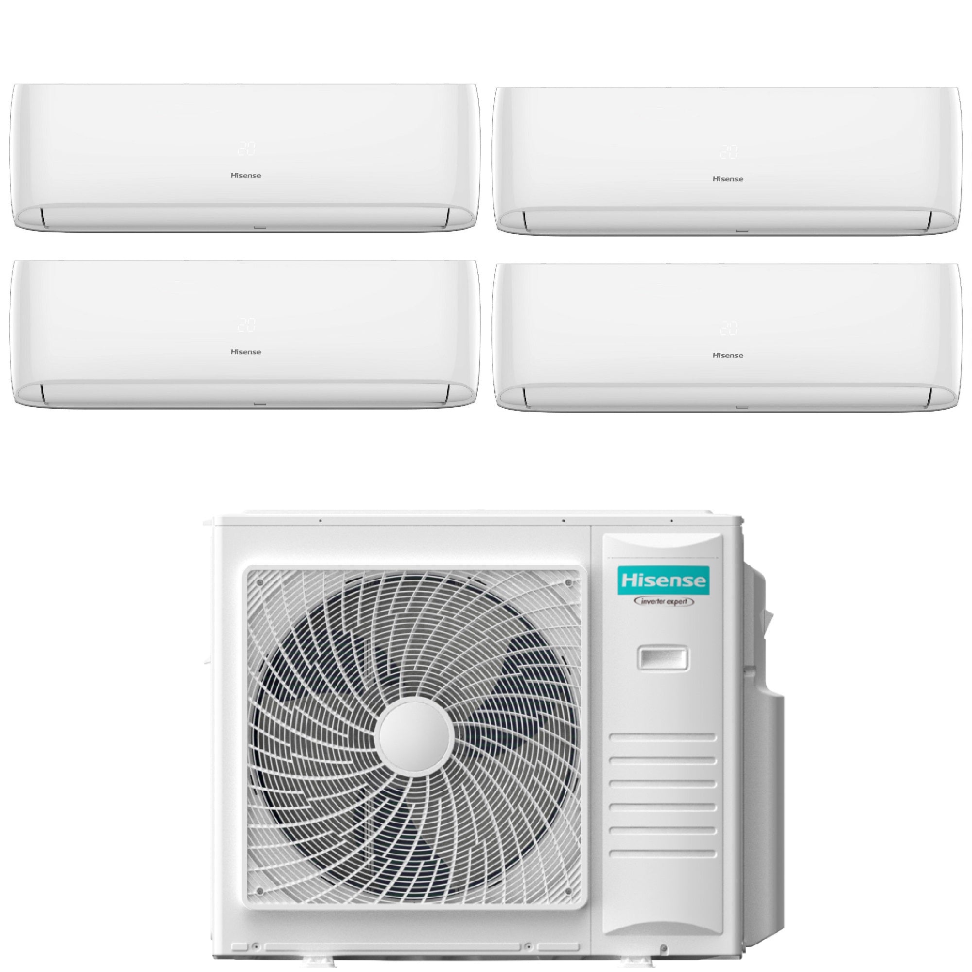 Climatizzatore Hisense Hi-Comfort Quadri Split 9000+9000+9000+12000 btu Wi-Fi 5AMW105U4RQC