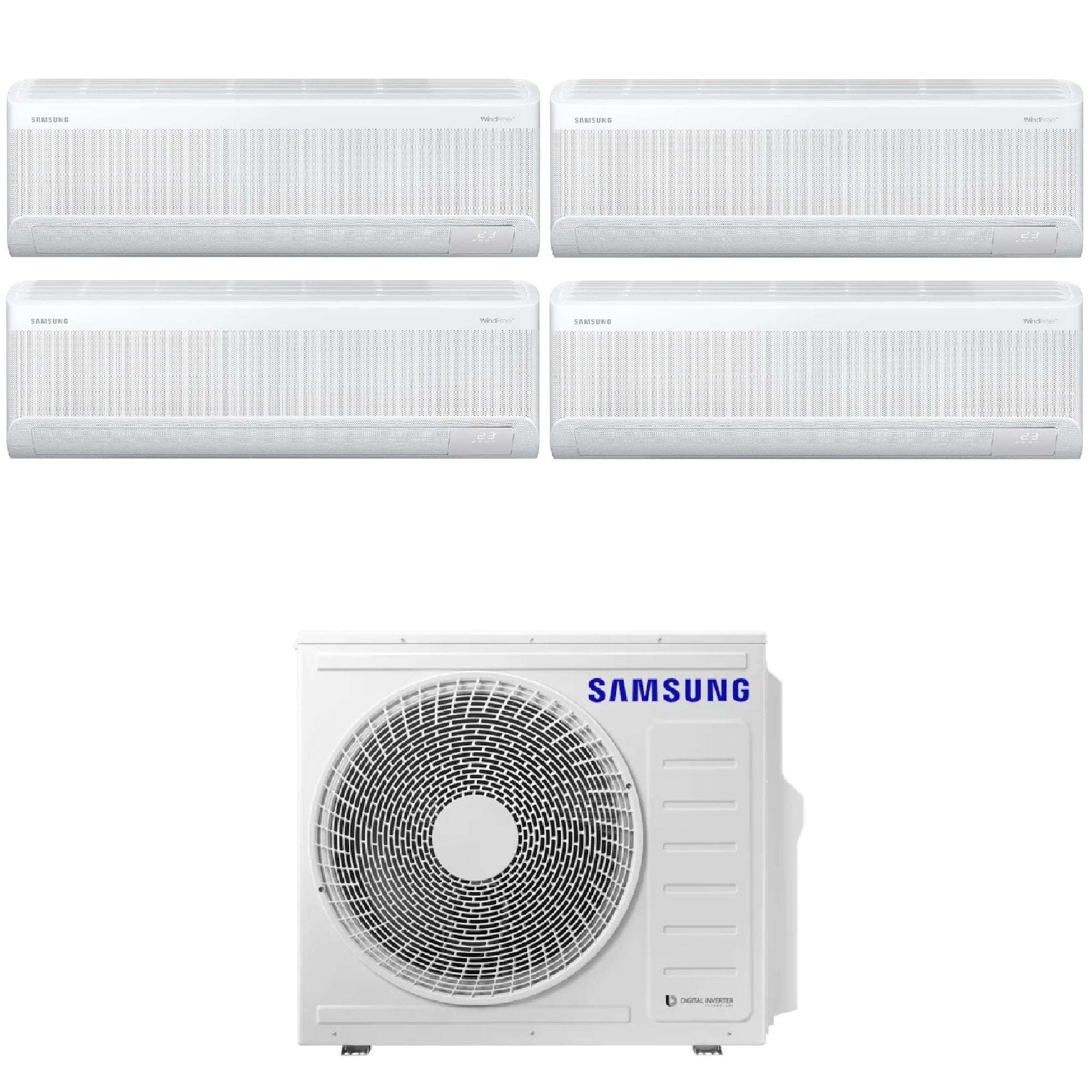 Climatizzatore Samsung Windfree Avant S2 Quadri Split 9000+9000+12000+12000 btu Wi-Fi AJ080TXJ4KG/EU