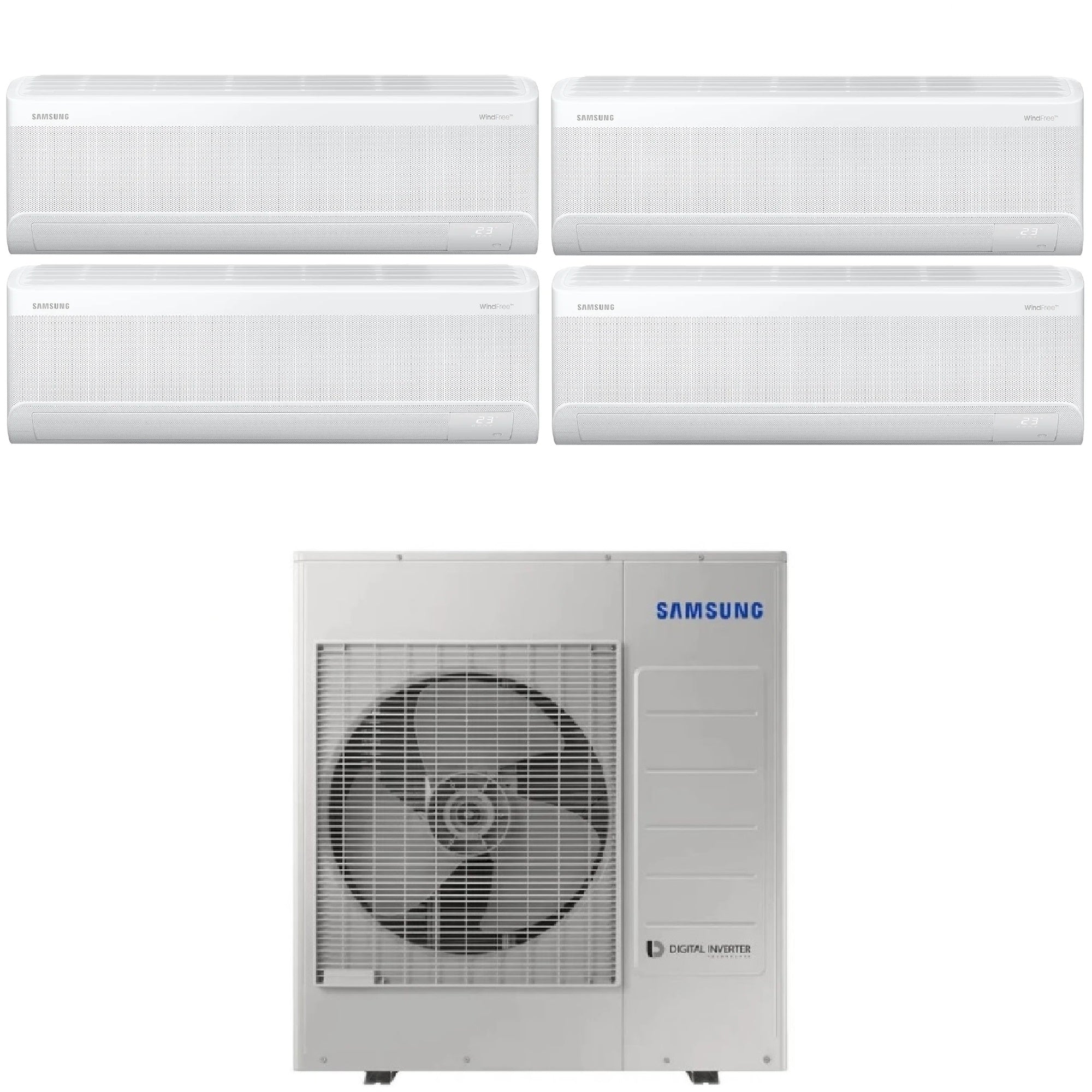 Climatizzatore Samsung Windfree Elite S2 Quadri Split 12000+12000+12000+12000 btu Wi-Fi AJ100TXJ5KG/EU