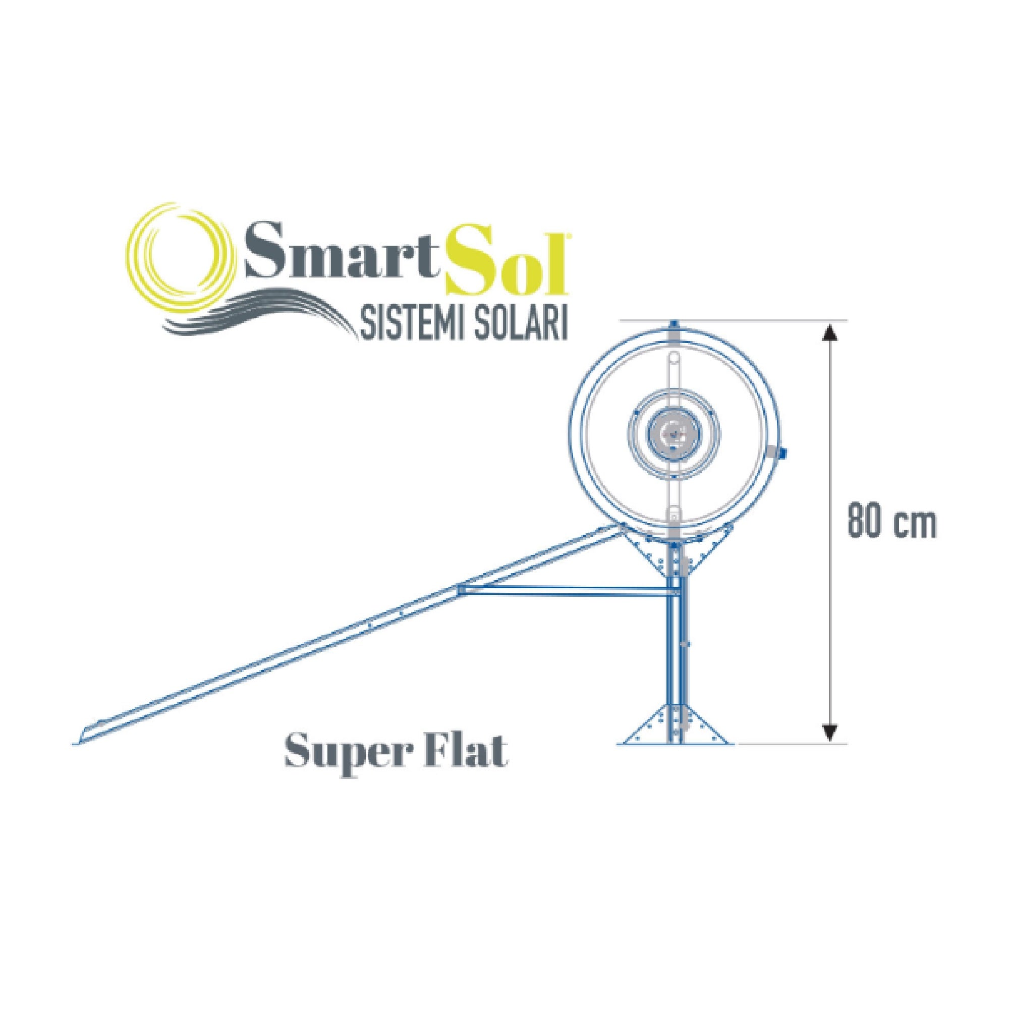 Sistema solare SmartSol Super Flat a circolazione naturale H 80 cm