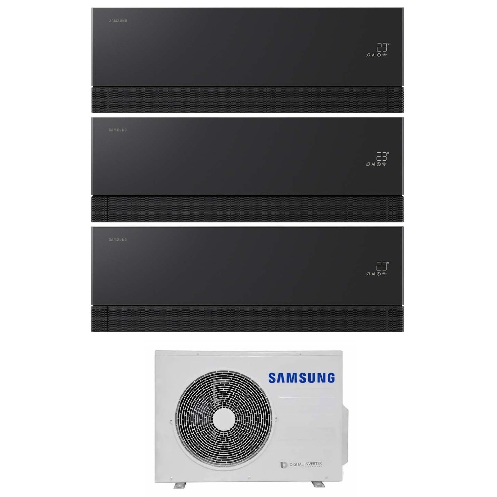Climatizzatore Samsung Windfree Premiere Trial Split 9000+9000+12000 btu Soapstone Charcoal Wi-Fi AJ052TXJ3KG/EU