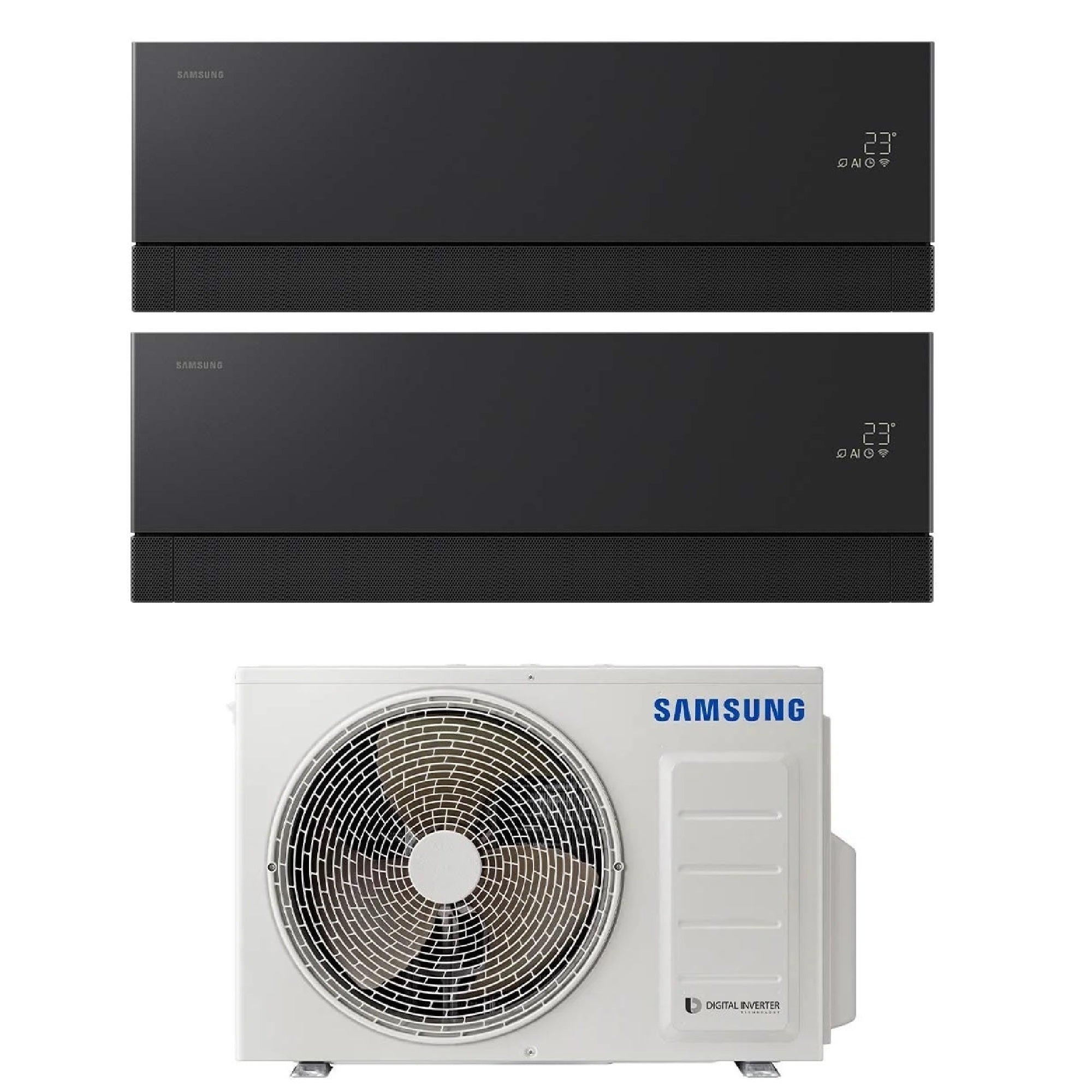 Climatizzatore Samsung Windfree Premiere Dual Split 12000+12000 btu Soapstone Charcoal Wi-Fi AJ050TXJ2KG/EU