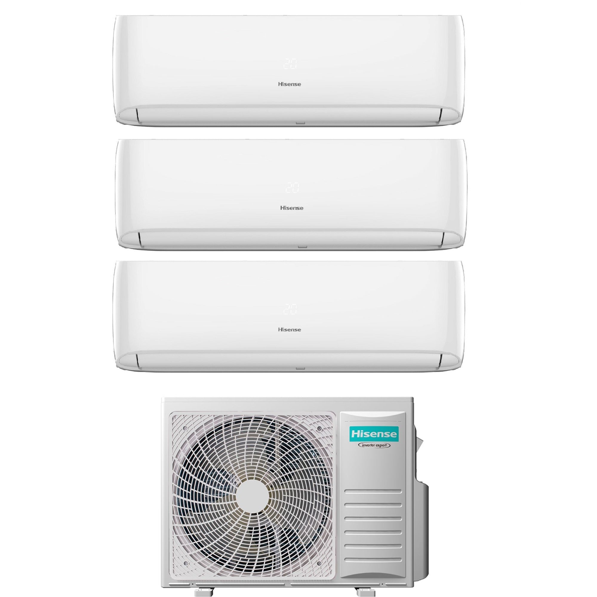 Climatizzatore Hisense Hi-Comfort Trial Split 12000+12000+12000 btu Wi-Fi 5AMW105U4RQC