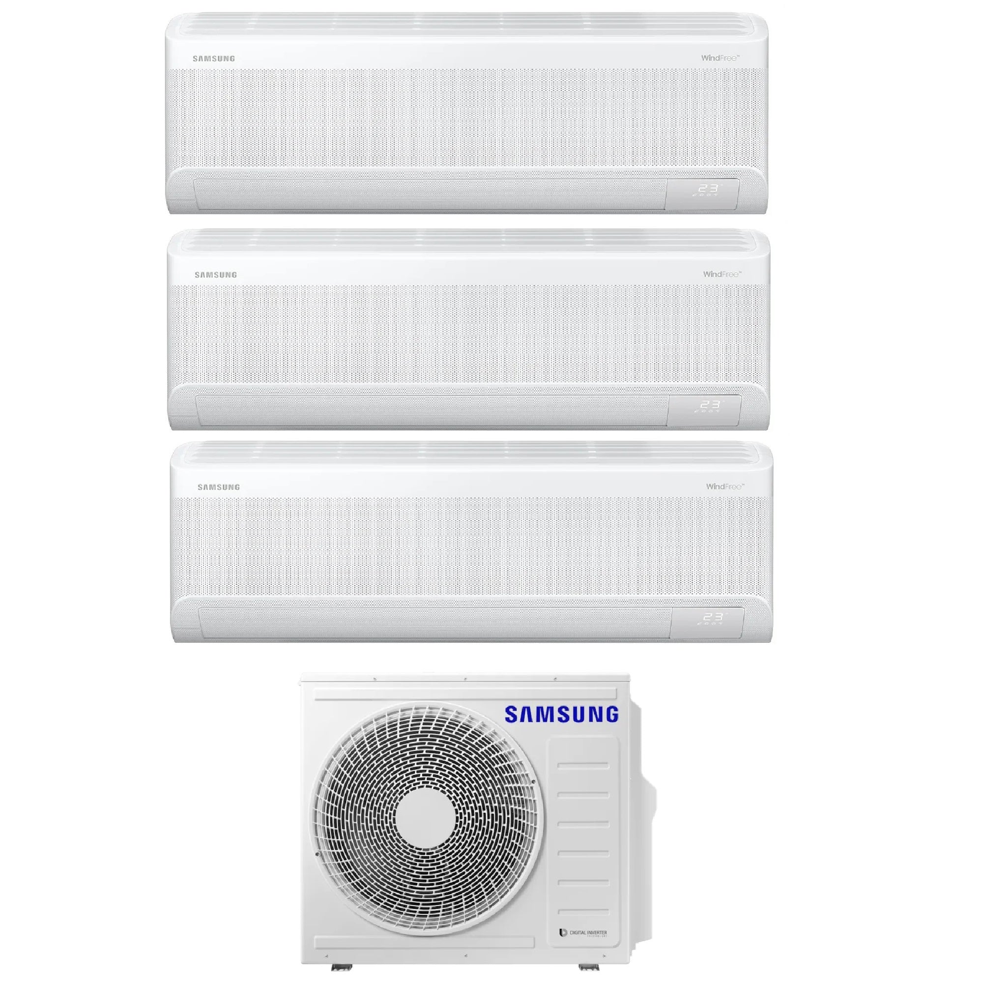 Climatizzatore Samsung Windfree Avant S2 Trial Split 7000+7000+18000 btu Wi-Fi AJ068TXJ3KG/EU