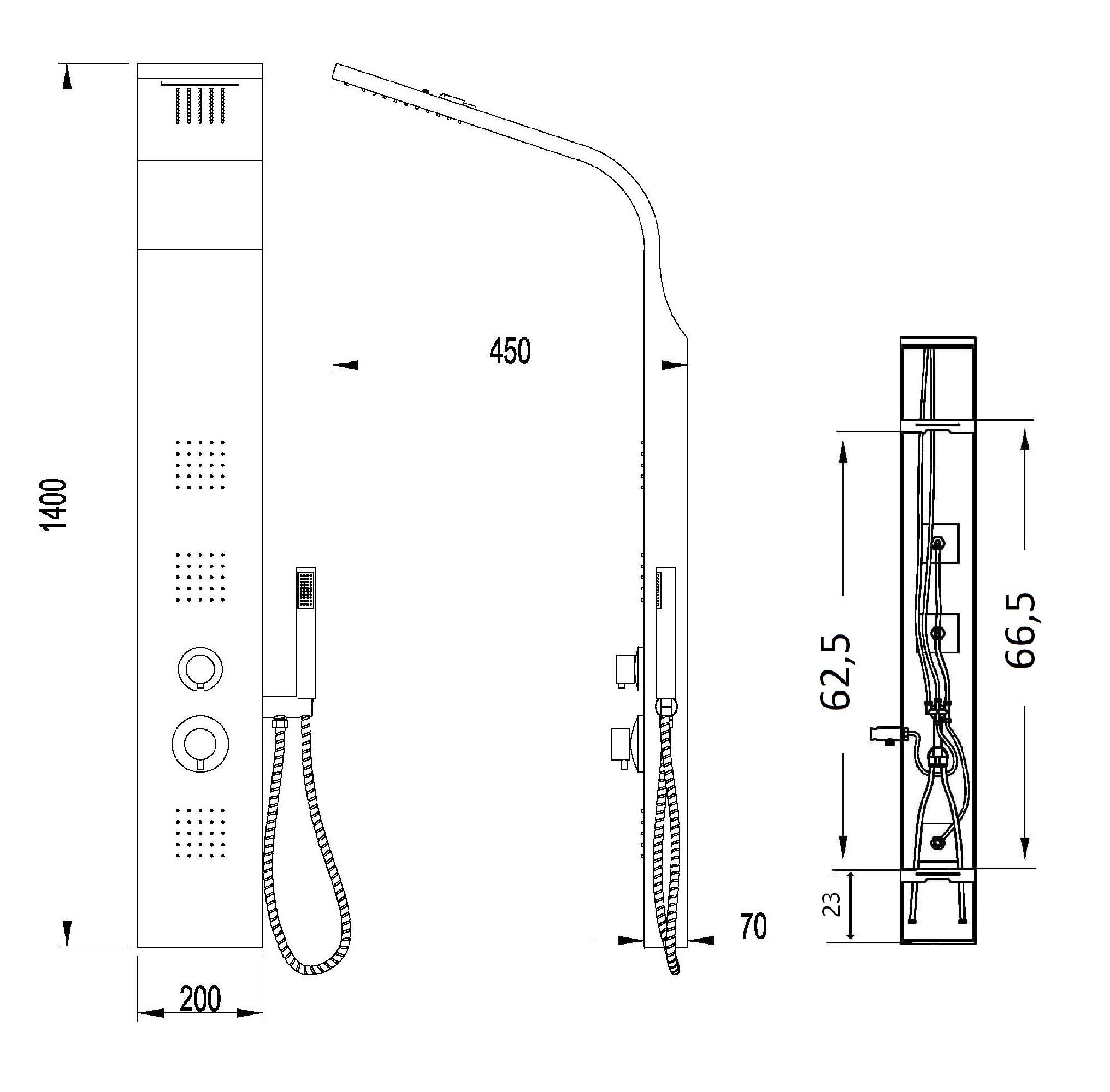 Colonna doccia multifunzione Sphera cod. CLAI15CC3CR