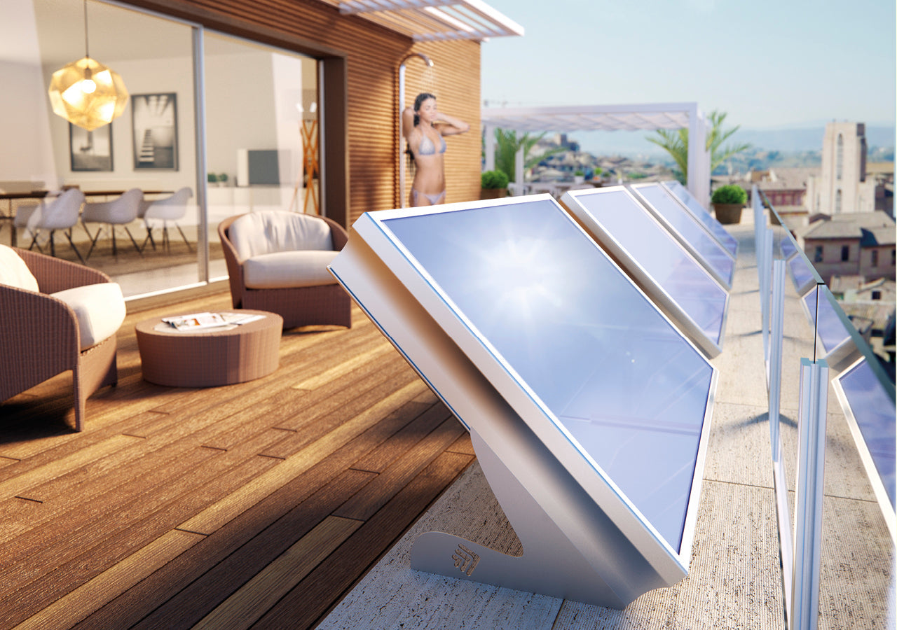 Sistema solare termico Cordivari Stratos DR a circolazione naturale con accumulo ACS integrato