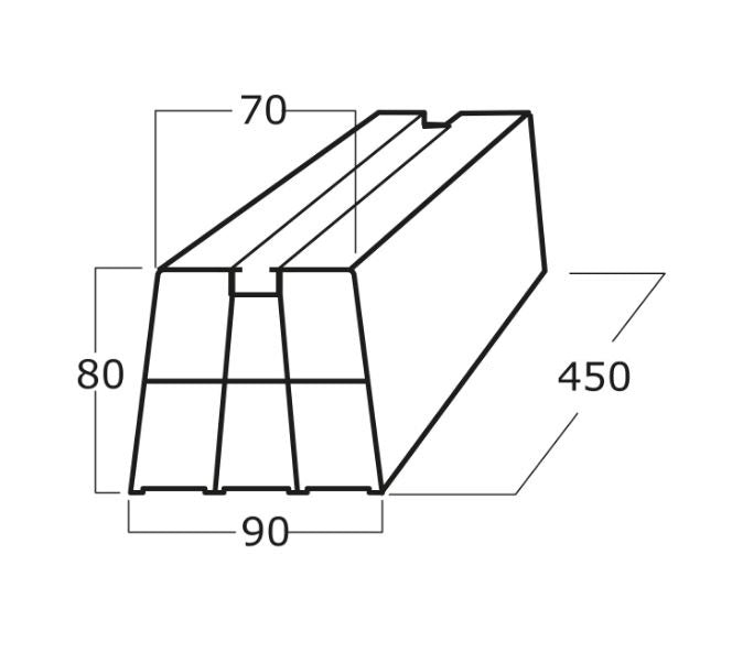 Staffa a pavimento Vecamco 90x80 basi per climatizzatori monosplit 9000 e 12000 btu
