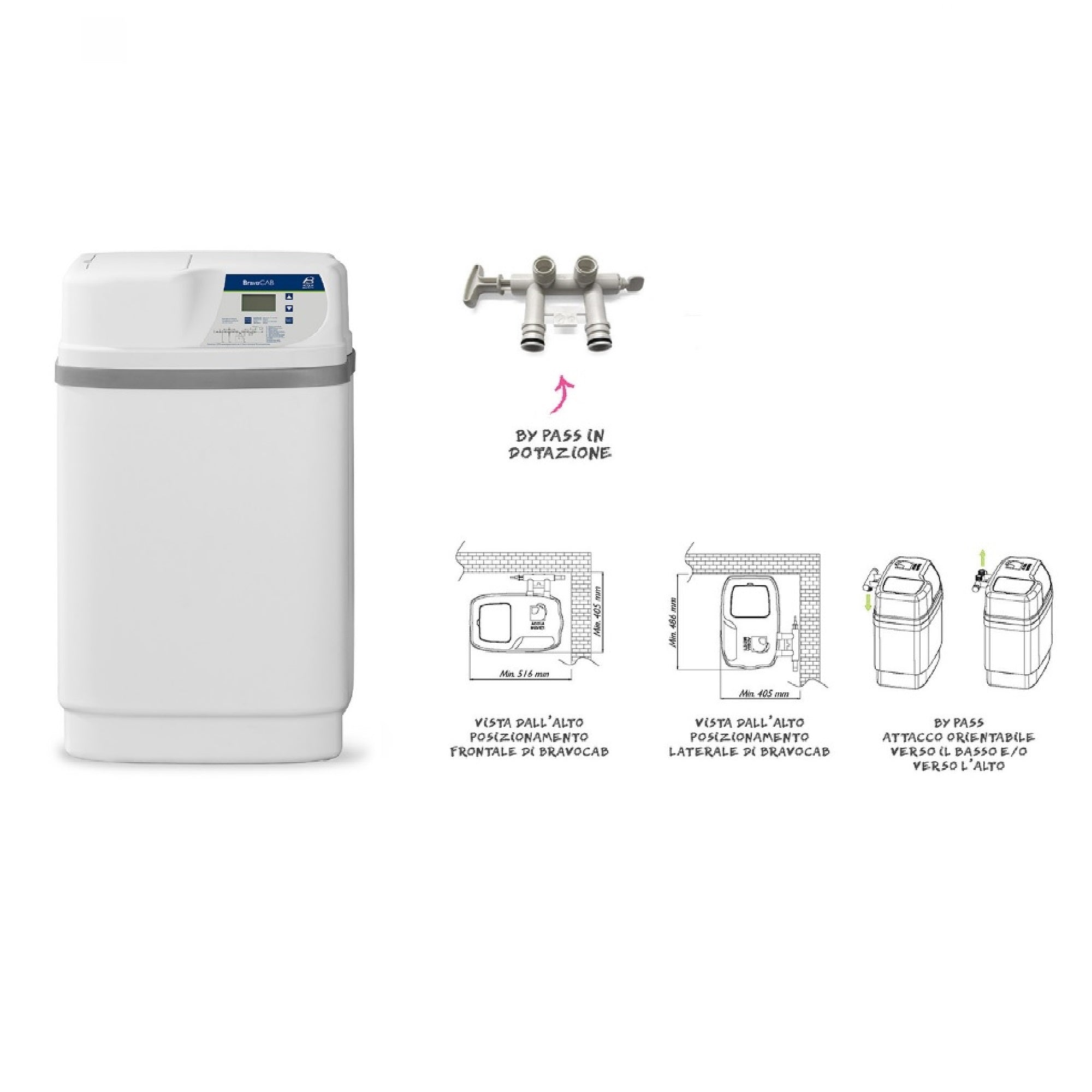 Addolcitore cabinato Acqua Brevetti Bravocab 22 Litri a scambio ionico