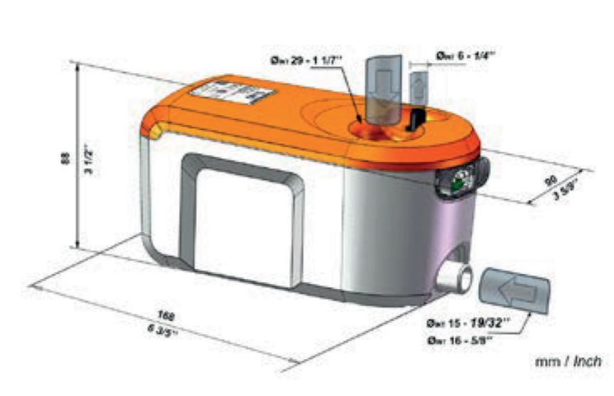 Mini pompa scarico condensa Sauermann Si-60 a pistone