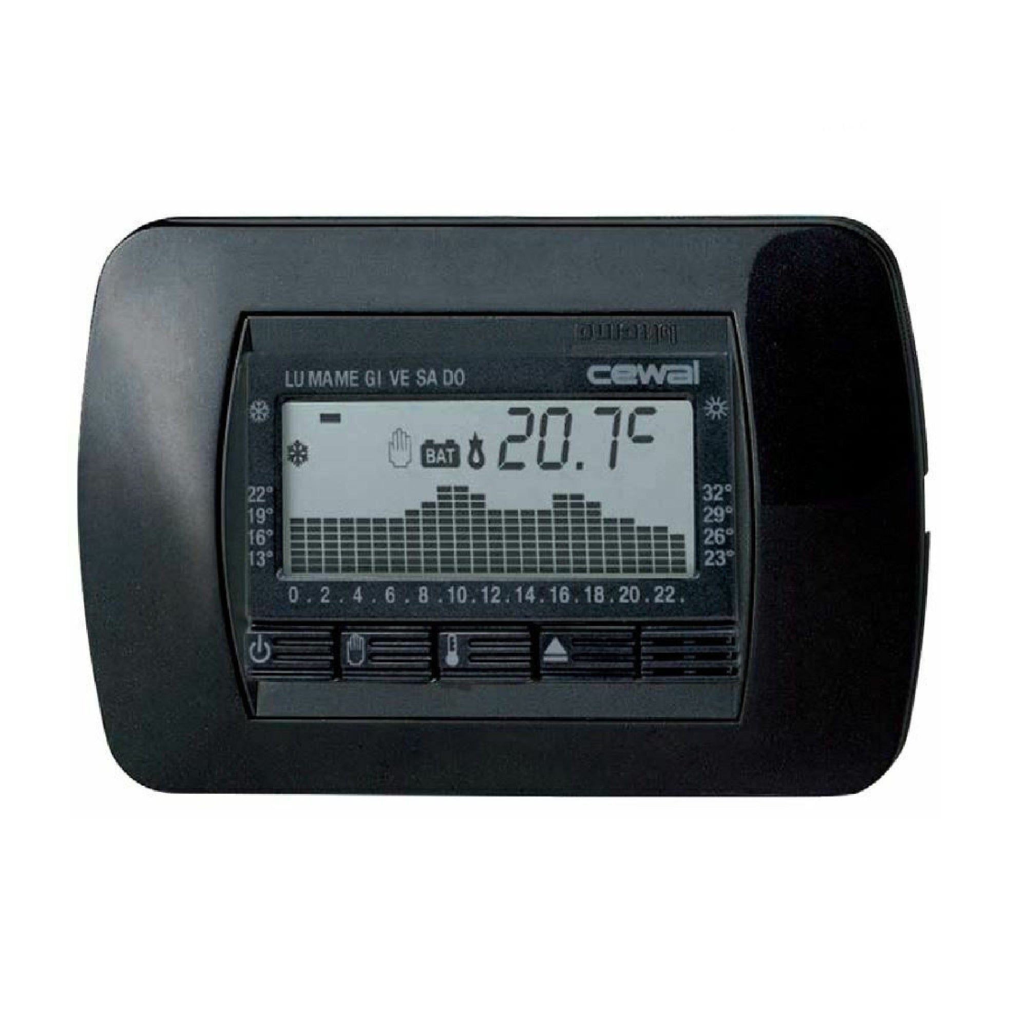 Cronotermostato Settimanale Digitale da Incasso Cewal RTC 100 cod. 91941100