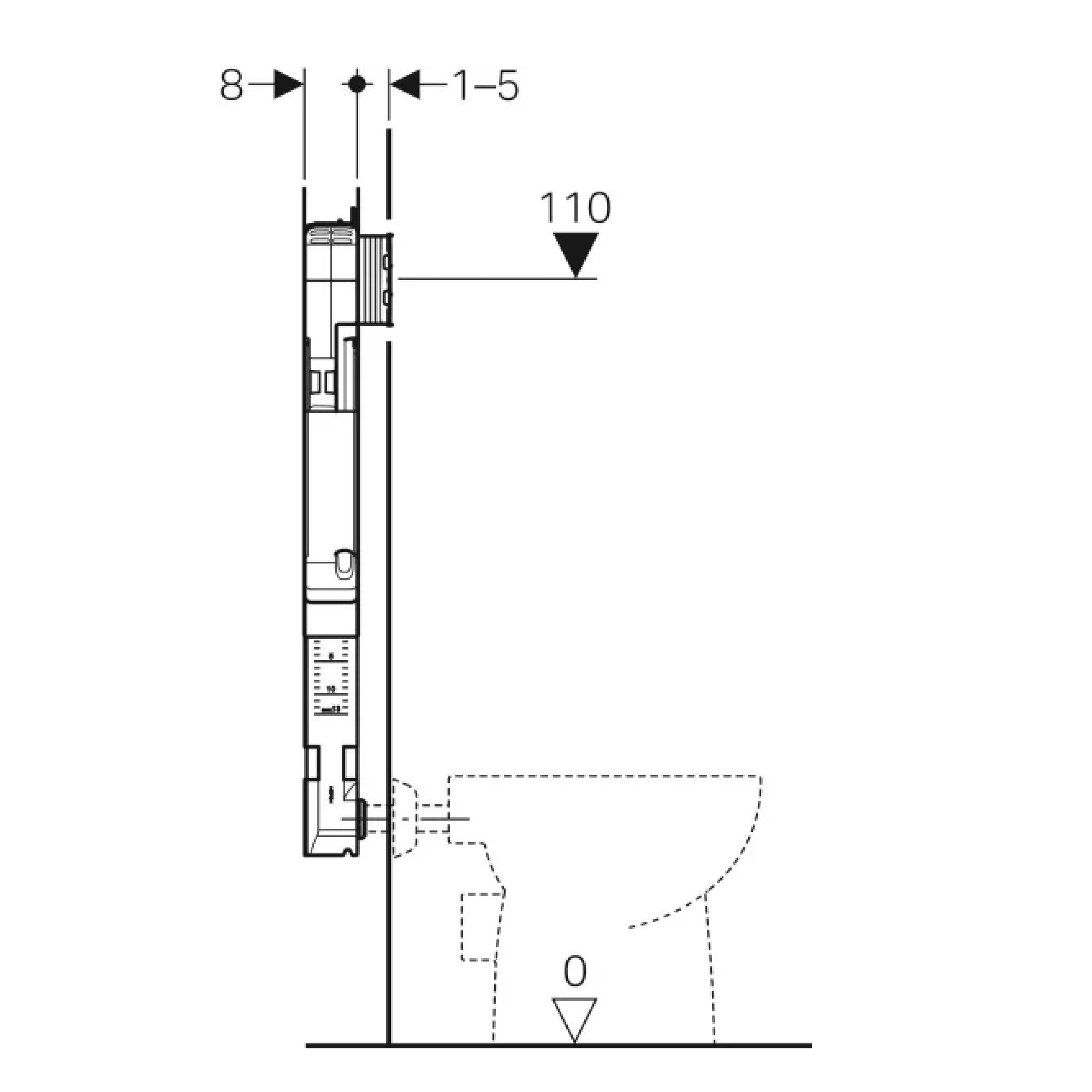 Cassetta di risciacquo da incasso 6/3 litri Geberit Sigma 8 cod. 109.790.00.1