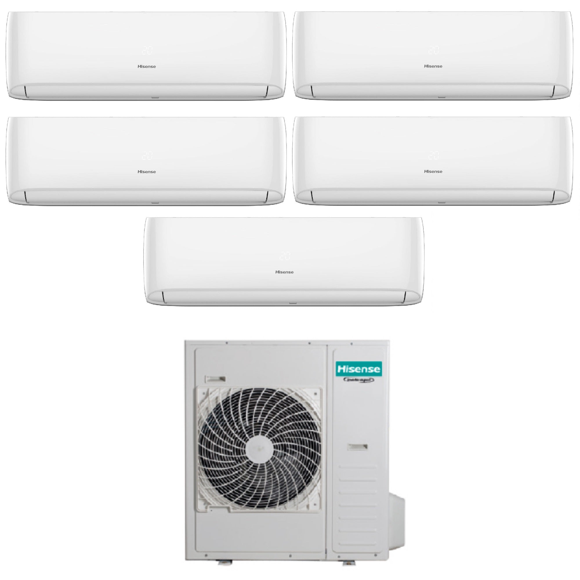 Climatizzatore Hisense Hi-Comfort Penta Split 9000+9000+9000+9000+9000 btu Wi-Fi 5AMW125U4RTA