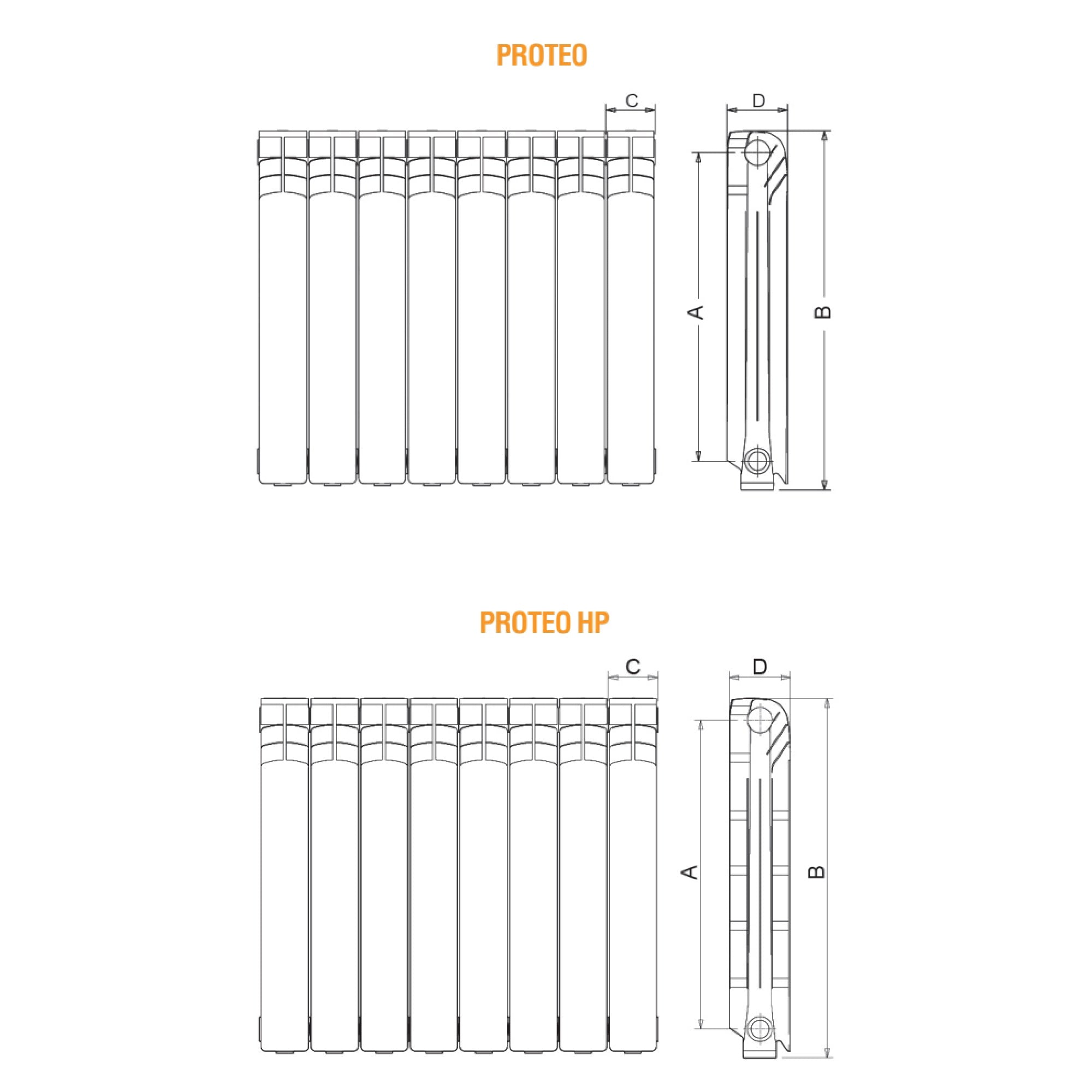 Radiatore alluminio Ferroli Proteo e Proteo HP pressofuso