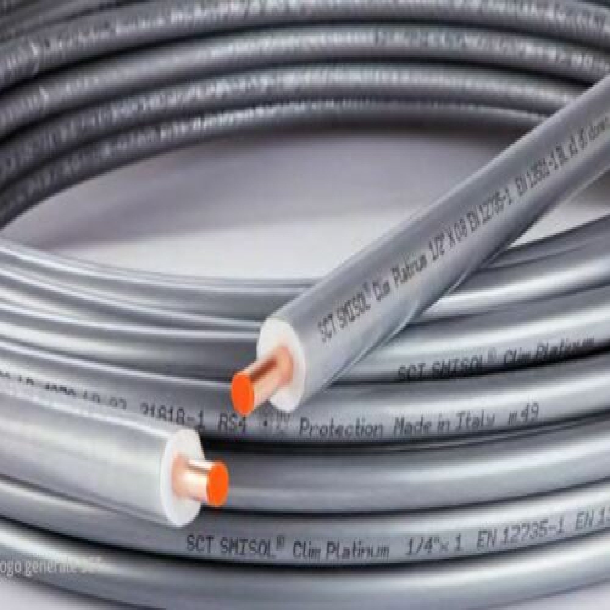 Tubo Rame Per Climatizzatore SMISOL Clim 1/4 - 5 Metri, Spessore 0,7 Mm, Preisolato Per Gas Refrigeranti R32/R410A - 2