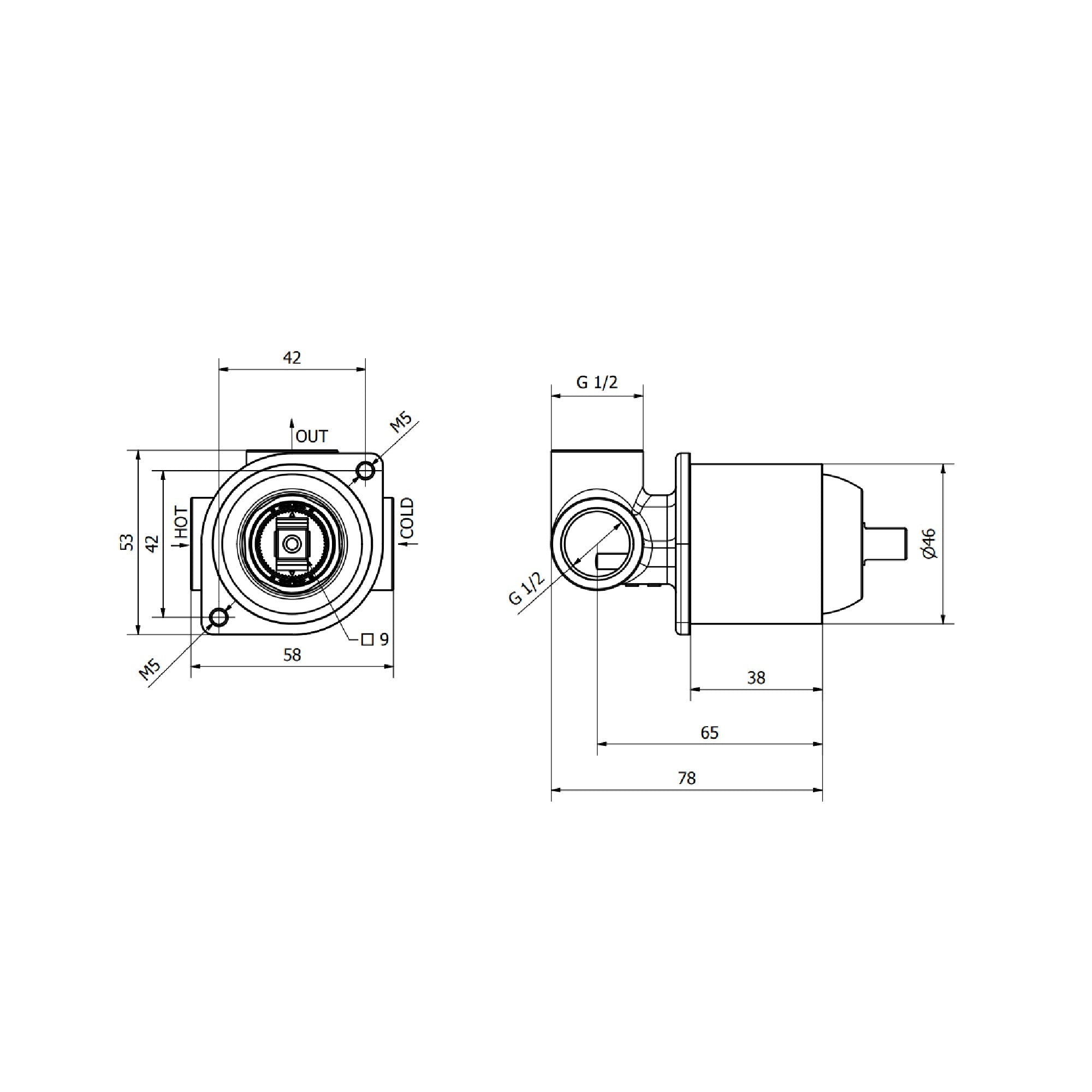 Miscelatore Monocomando Teorema Sonic incasso doccia cod. 8C000