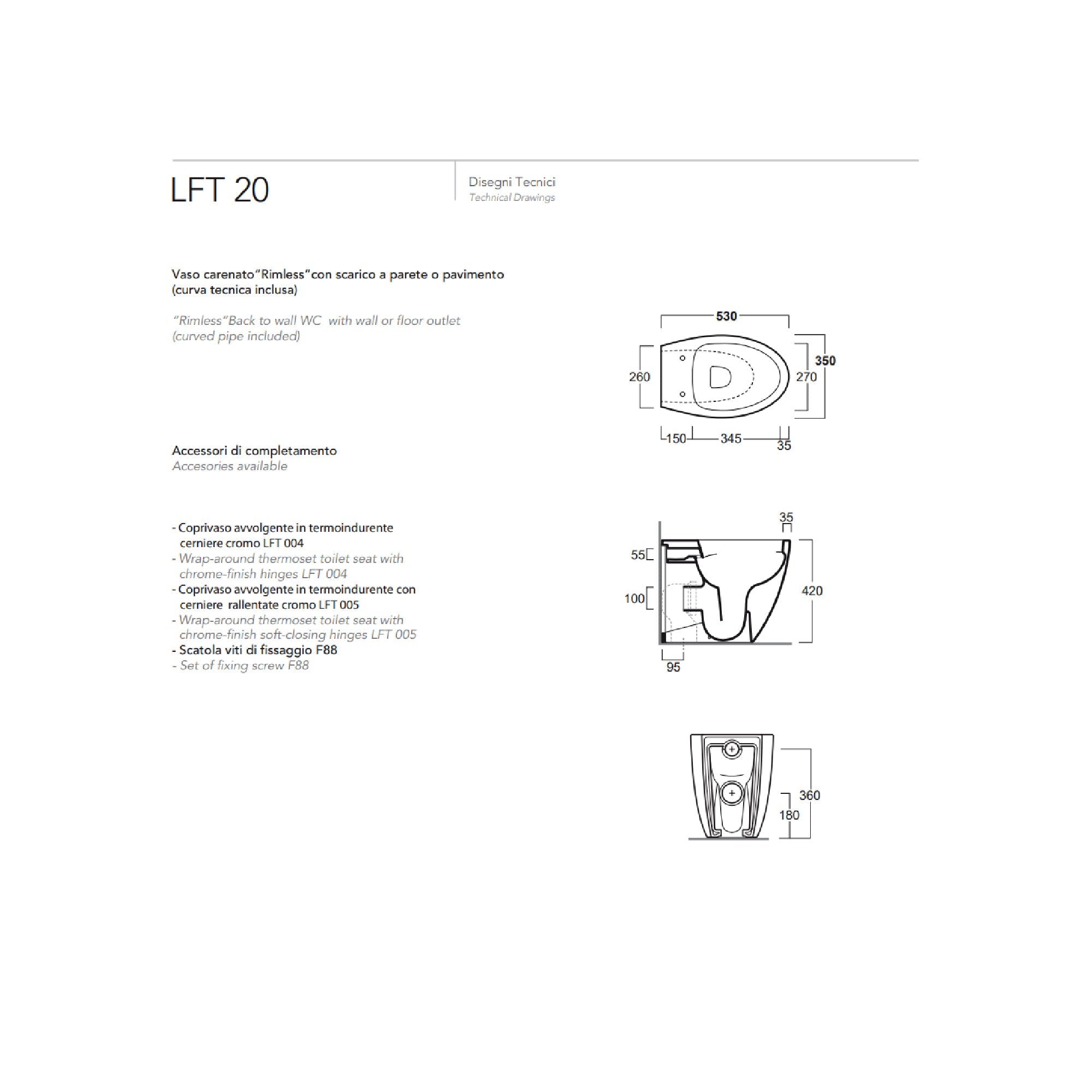 Vaso a pavimento Simas LFT SPAZIO cod. LFT20