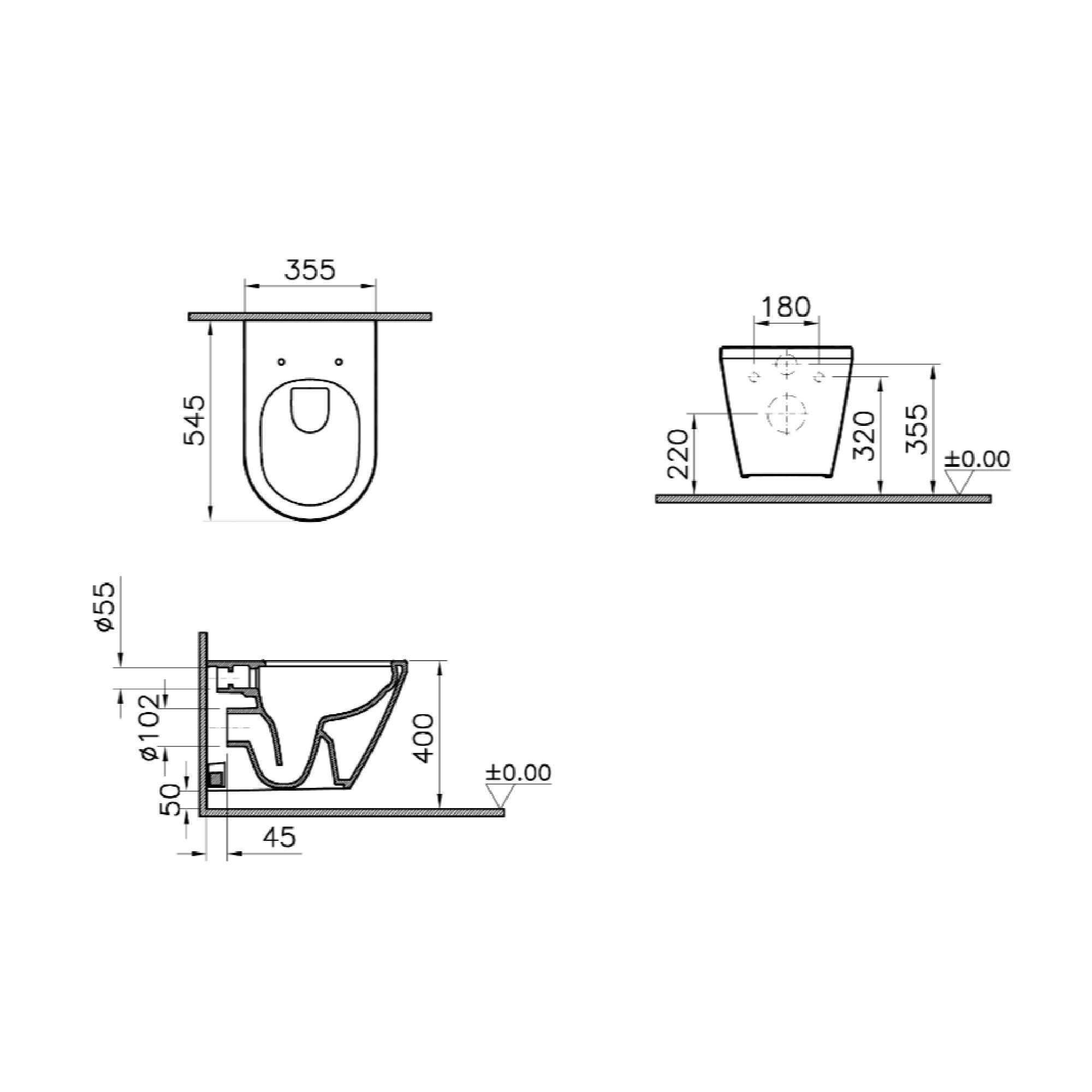 Vaso sospeso Vitra Integra