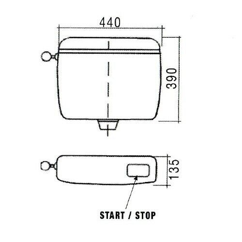 Cassetta di risciacquo esterna a zaino Kariba Super Eco 9 Litri 1 pulsante cod. 334302