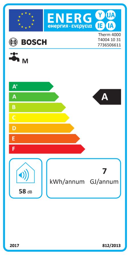 Scaldabagno a gas GPL 10 Litri Bosch Therm 4000 Camera Aperta Low Nox