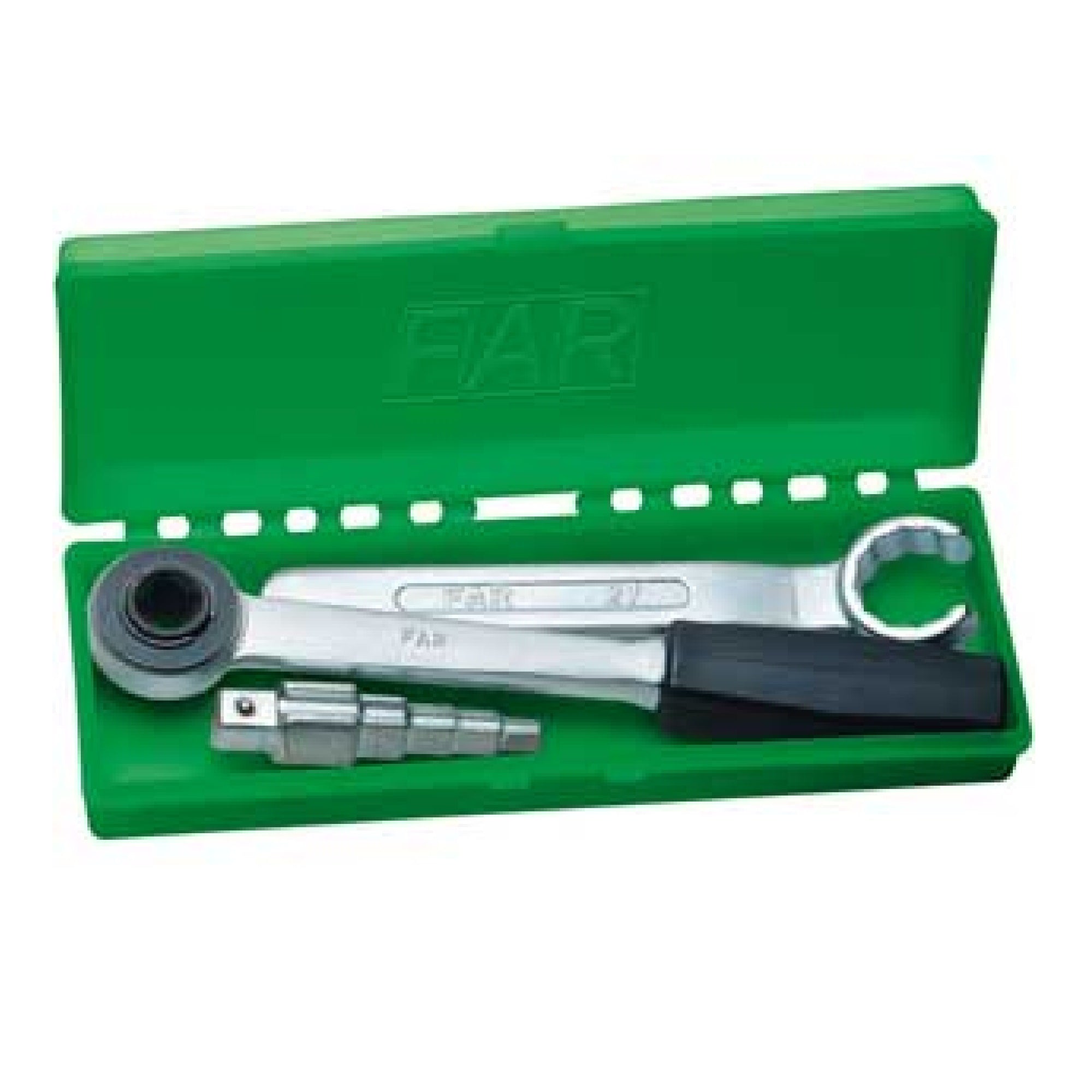 Far 7405 Astuccio chiave poligonale 27 + Chiave a cricchetto per codoli