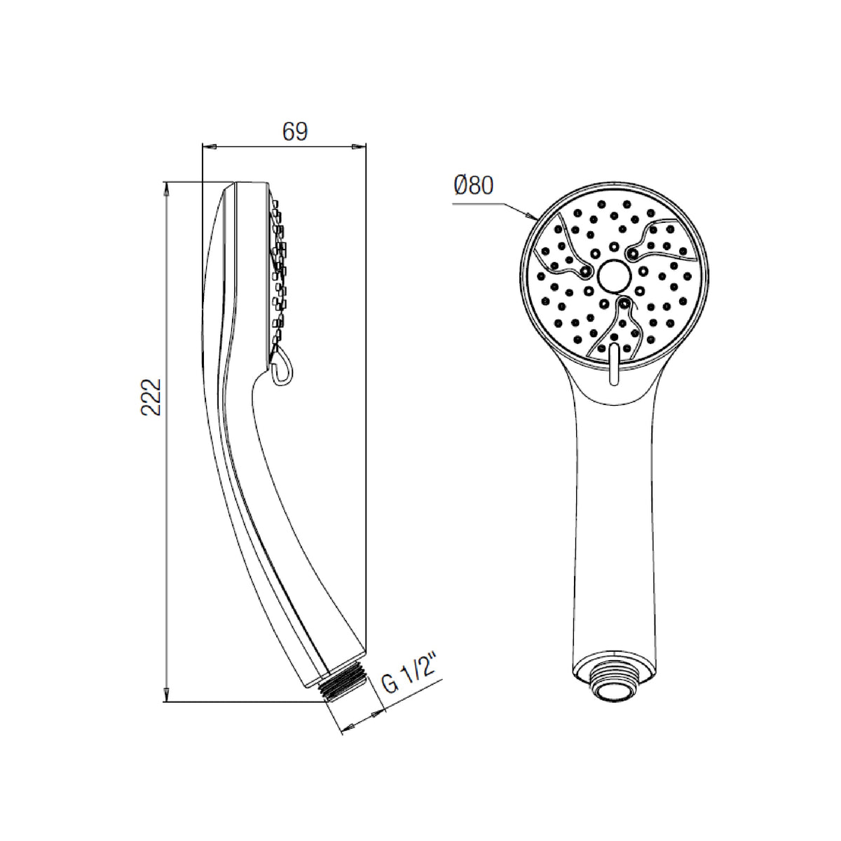 Doccetta Paini P1 3 Getti in ABS cromato cod. 53CR155/P1
