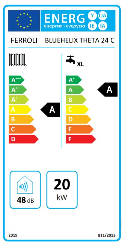 Caldaia a condensazione 24 Kw Ferroli Bluehelix Theta 24C