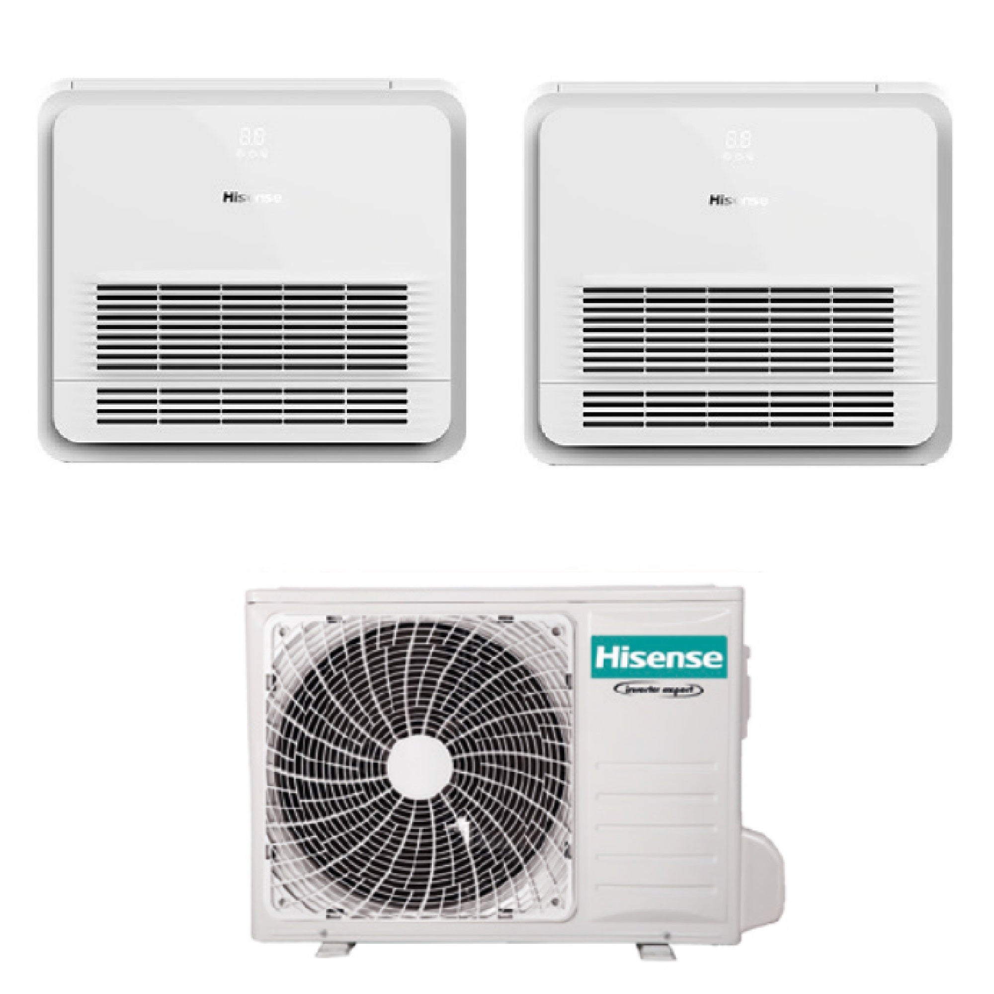 Climatizzatore Hisense Console serie Turbo Dual Split 12000+18000 Btu 3AMW52U4RJC