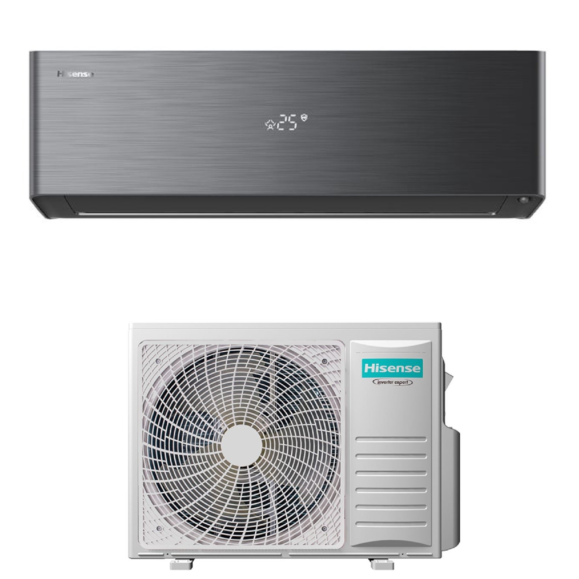 Climatizzatore Hisense Energy Pro X 9000 btu Black Nero Wi-Fi QH25XV4BG + AS25XV04W