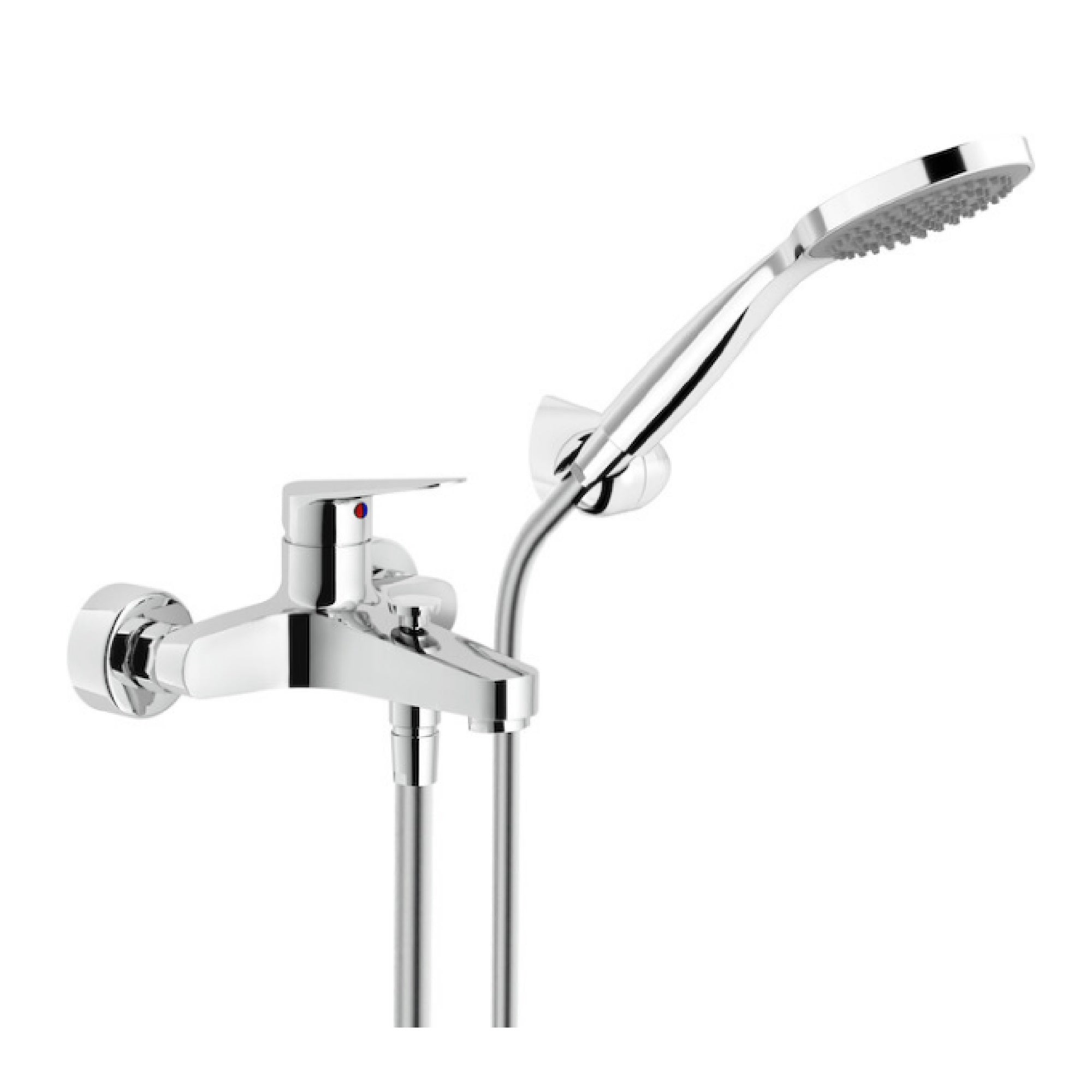 Miscelatore vasca monocomando Nobili Blues BS101110CR con set doccia cromo lucido
