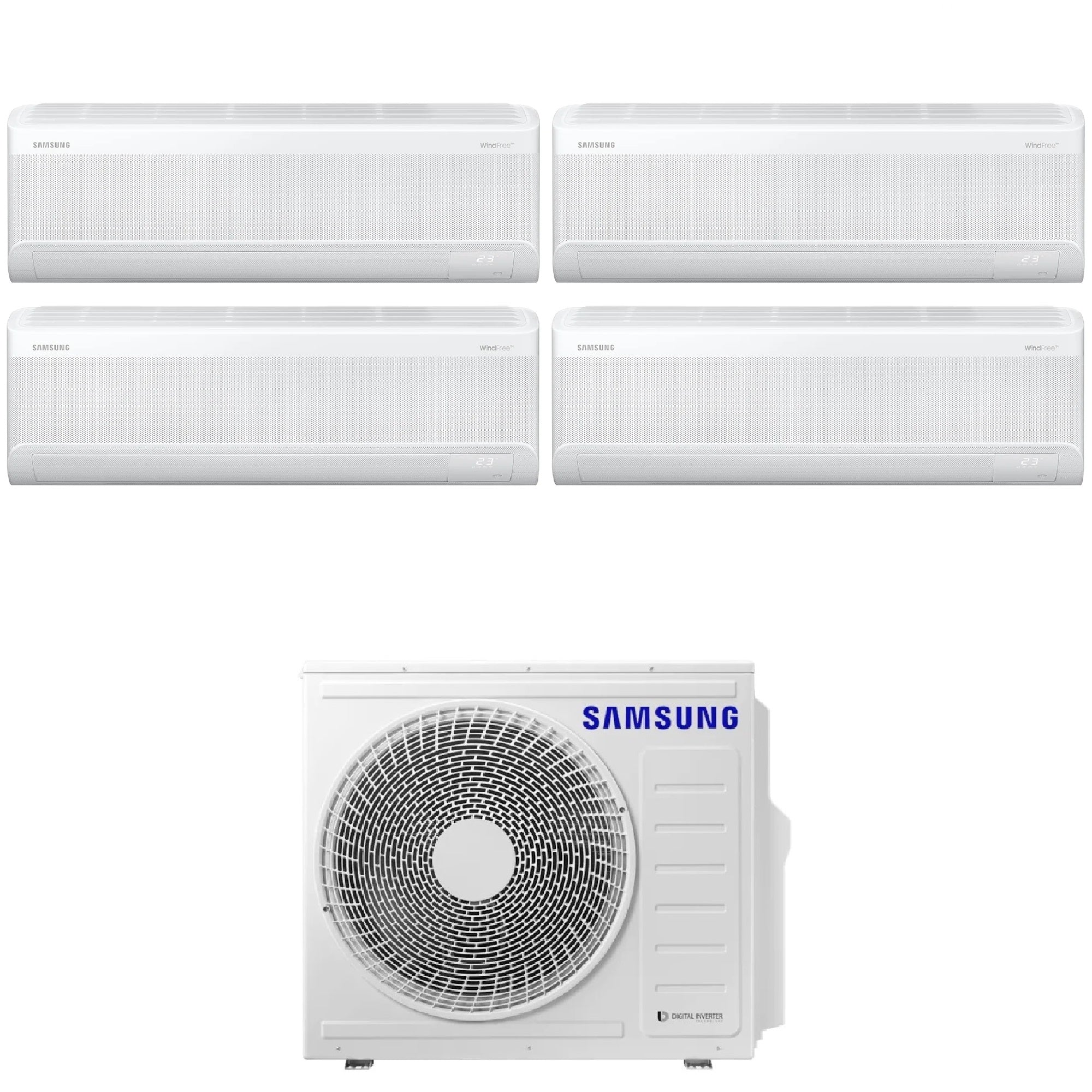 Climatizzatore Samsung Windfree Elite S2 Quadri Split 7000+9000+9000+9000 btu Wi-Fi AJ080TXJ4KG/EU