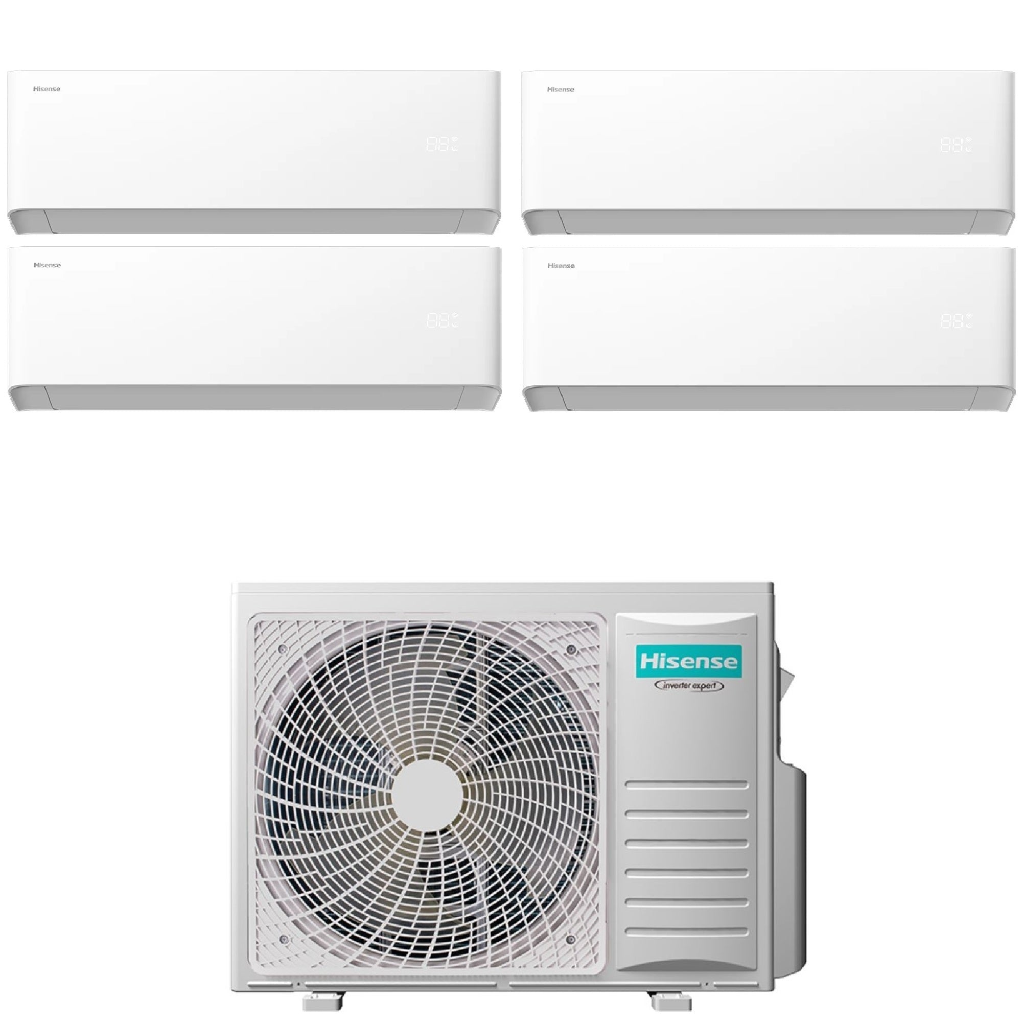 Climatizzatore Hisense UNI HB Quadri Split 9000+9000+9000+12000 btu Wi-Fi 4AMW81U4RJC