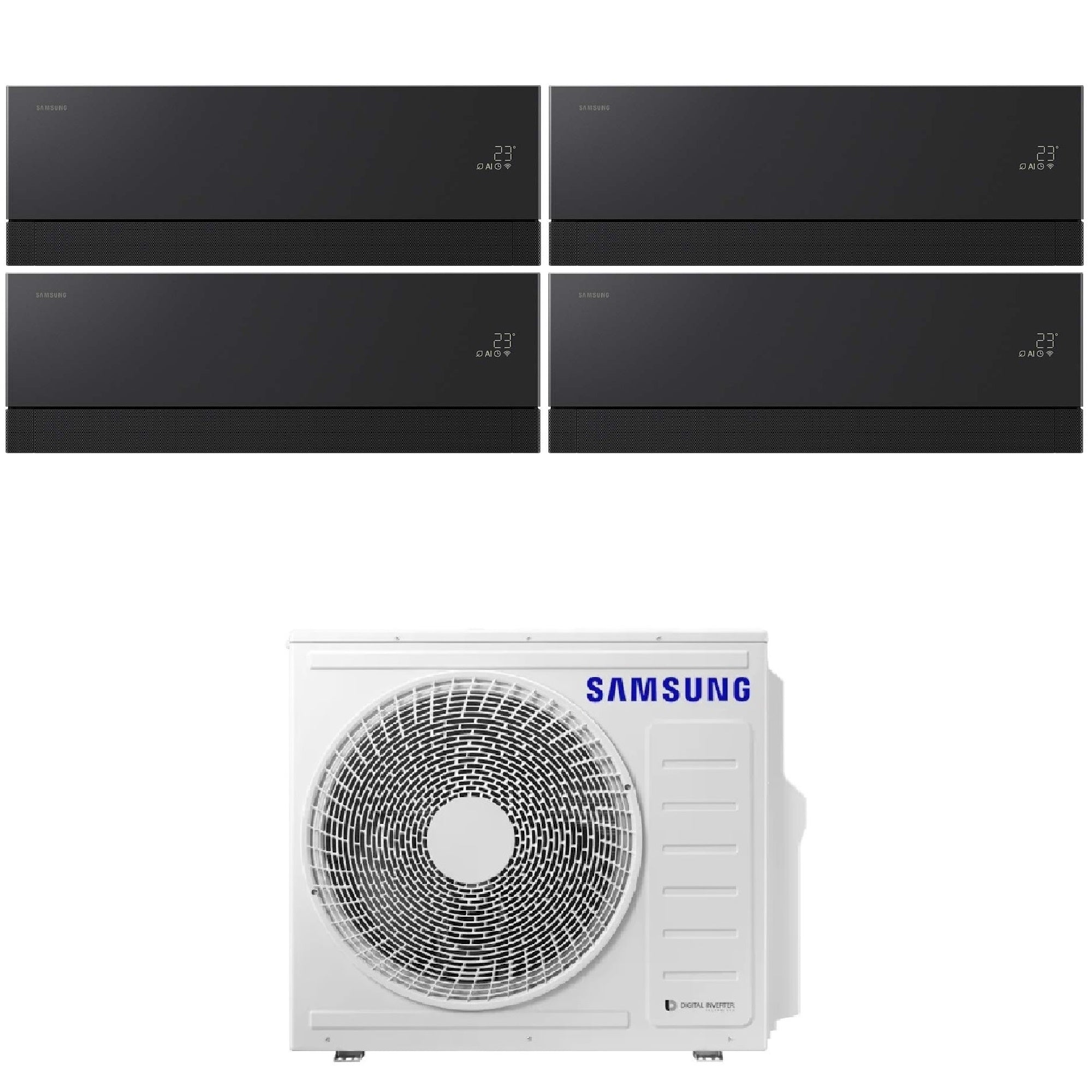 Climatizzatore Samsung Windfree Premiere Quadri Split 9000+9000+12000+12000 btu Soapstone Charcoal Wi-Fi AJ080TXJ4KG/EU