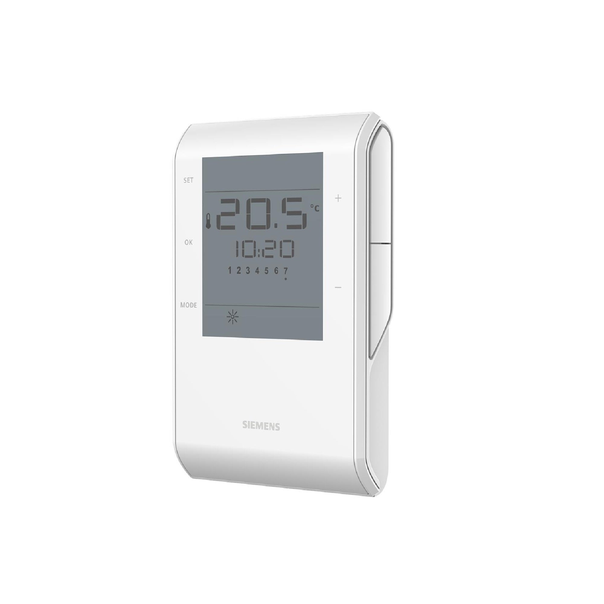 Cronotermostato ambiente settimanale Siemens RDE50.1 a batterie con display LCD