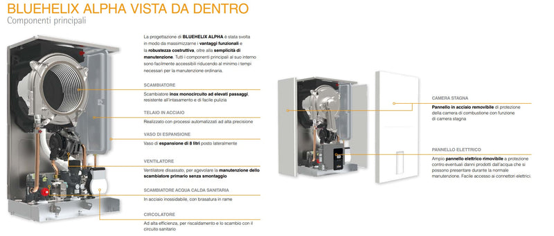 Caldaia a condensazione Ferroli 24 kw Bluehelix Alpha 24C